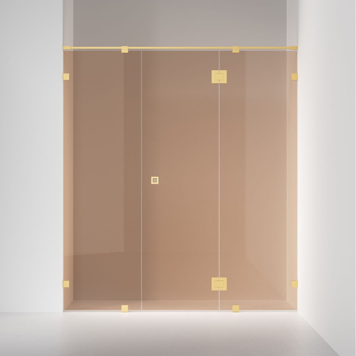 INR Dusjnisje ARC 7 Original Måltilpasset Brushed brass / Måltilpasset / Bronse glass INR Iconic Nordic Rooms Dusjnisje INR-10742800