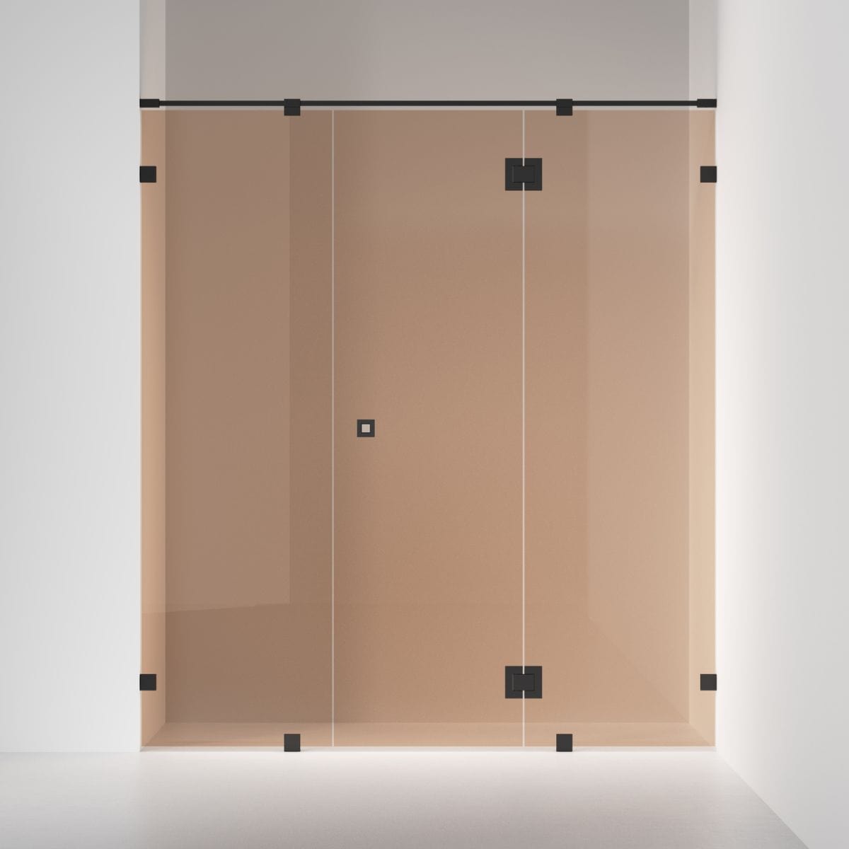 INR Dusjnisje ARC 7 Original Måltilpasset Svart matt / Måltilpasset / Bronse glass INR Iconic Nordic Rooms Dusjnisje INR-10742100