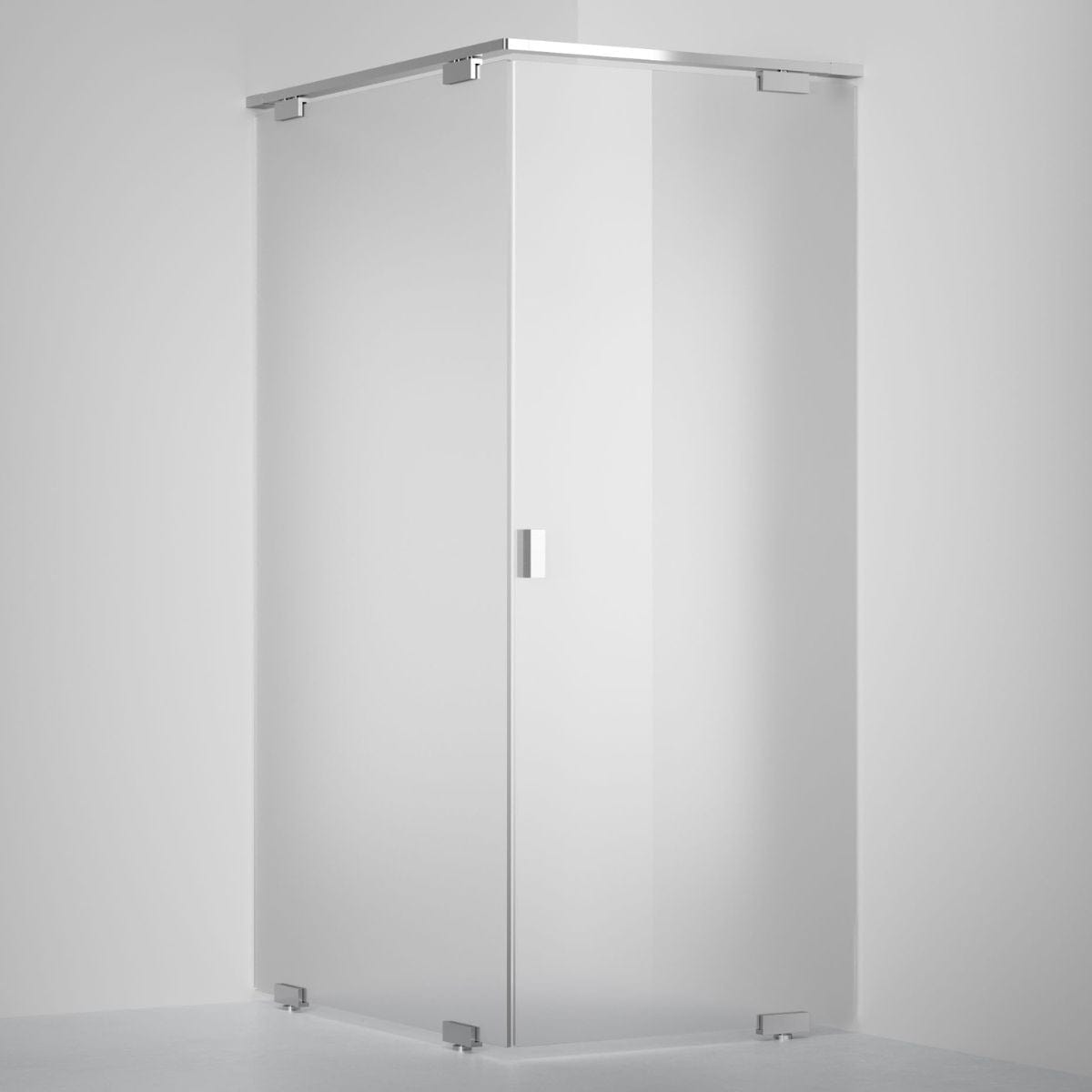 INR Dusjnisje EPIC 13 Måltilpasset Krom / Måltilpasset - høyre / Opal frostet glass INR Iconic Nordic Rooms Dusjnisje INR-713225300