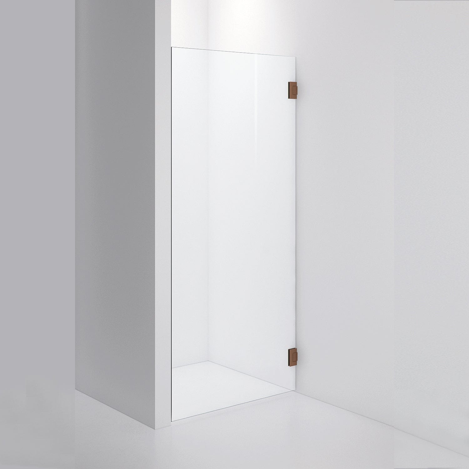 INR Dusjvegg ARC 19 Måltilpasset Brushed bronze / Måltilpasset / Opal klart glass INR Iconic Nordic Rooms Dusjvegg INR-11912600