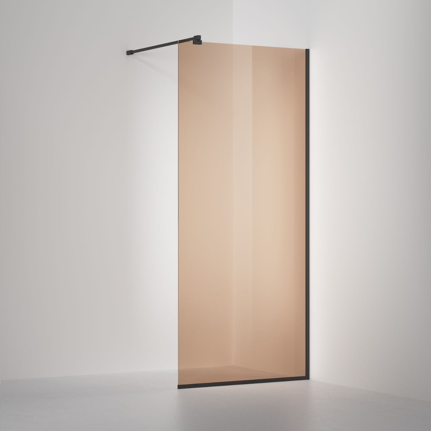 INR Dusjvegg ARC 20 Frame Måltilpasset Svart matt / Måltilpasset / Bronse glass INR Iconic Nordic Rooms Dusjvegg INR-120242100