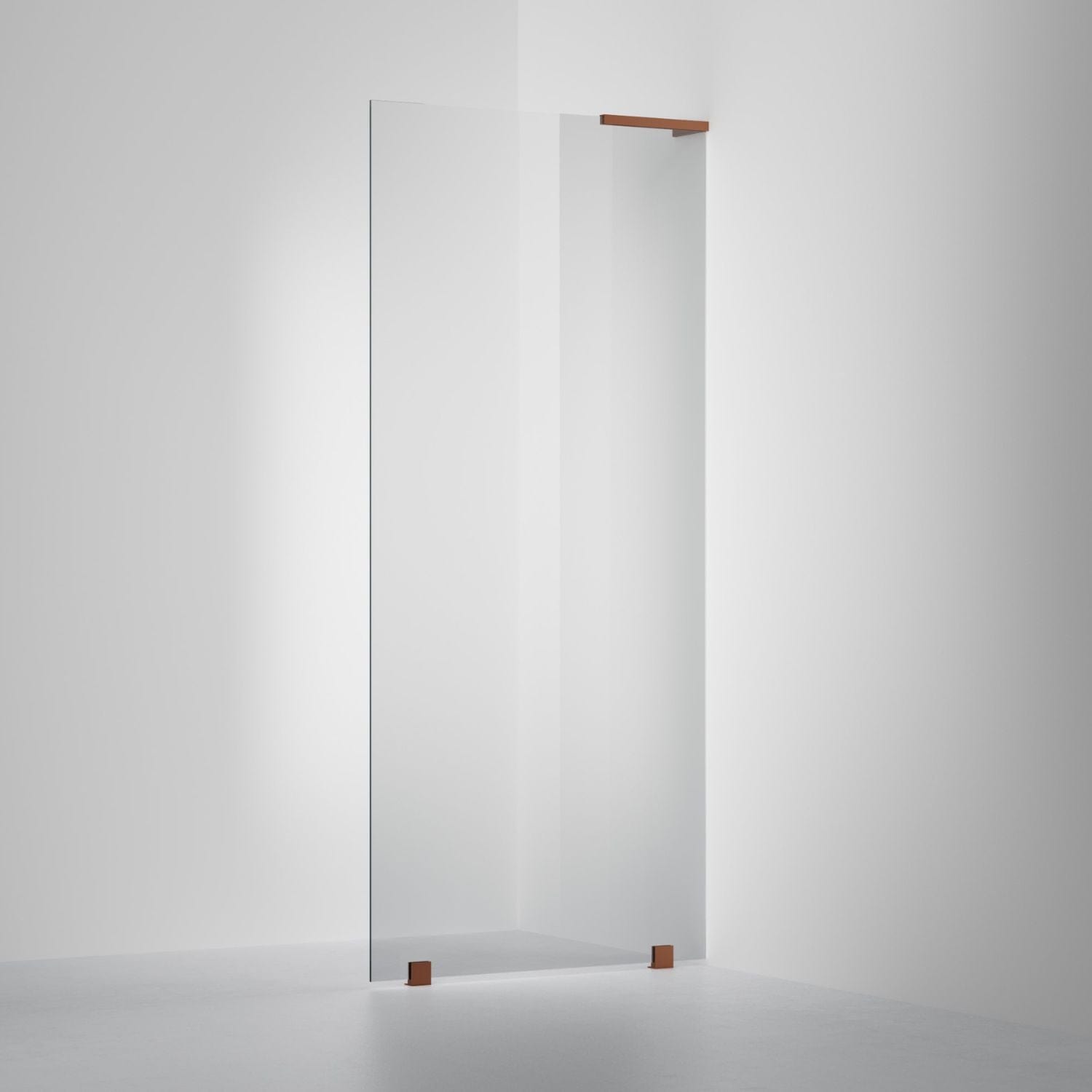 INR Dusjvegg ARC 20 Original Skjermvegg Måltilpasset Brushed bronze / Måltilpasset - høyre / Grått glass INR Iconic Nordic Rooms Dusjvegg INR-120503600