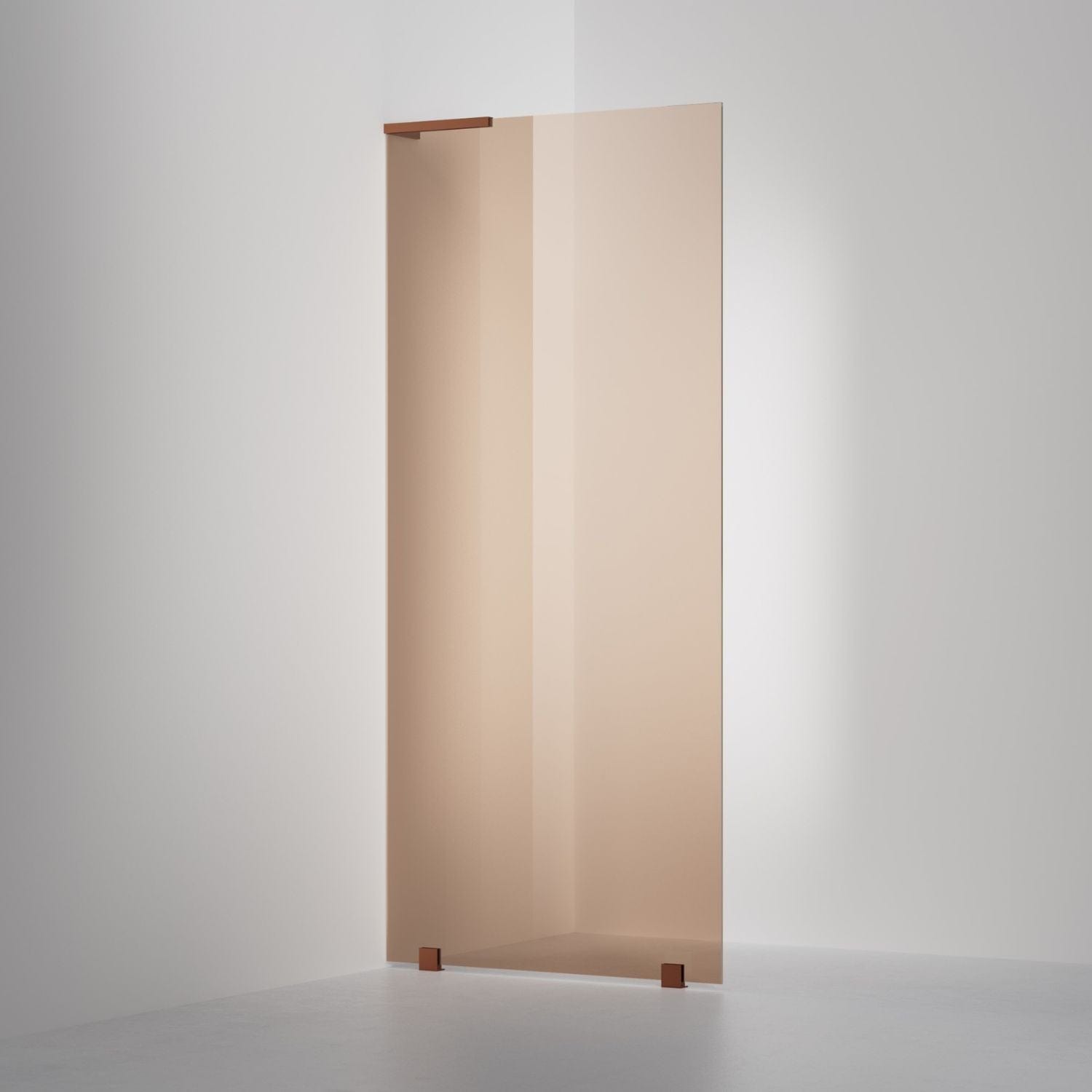 INR Dusjvegg ARC 20 Original Skjermvegg Måltilpasset Brushed bronze / Måltilpasset - venstre / Bronse glass INR Iconic Nordic Rooms Dusjvegg INR-120442600