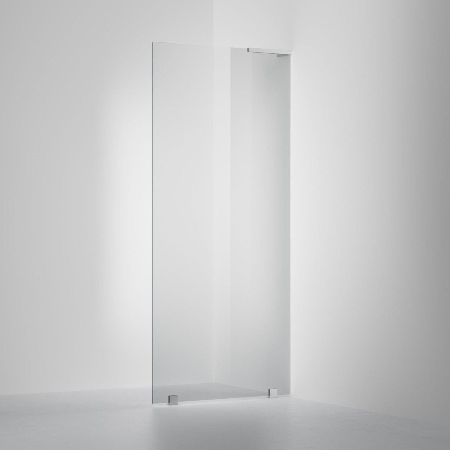 INR Dusjvegg ARC 20 Original Skjermvegg Måltilpasset Krom / Måltilpasset - høyre / Grått glass INR Iconic Nordic Rooms Dusjvegg INR-120503500