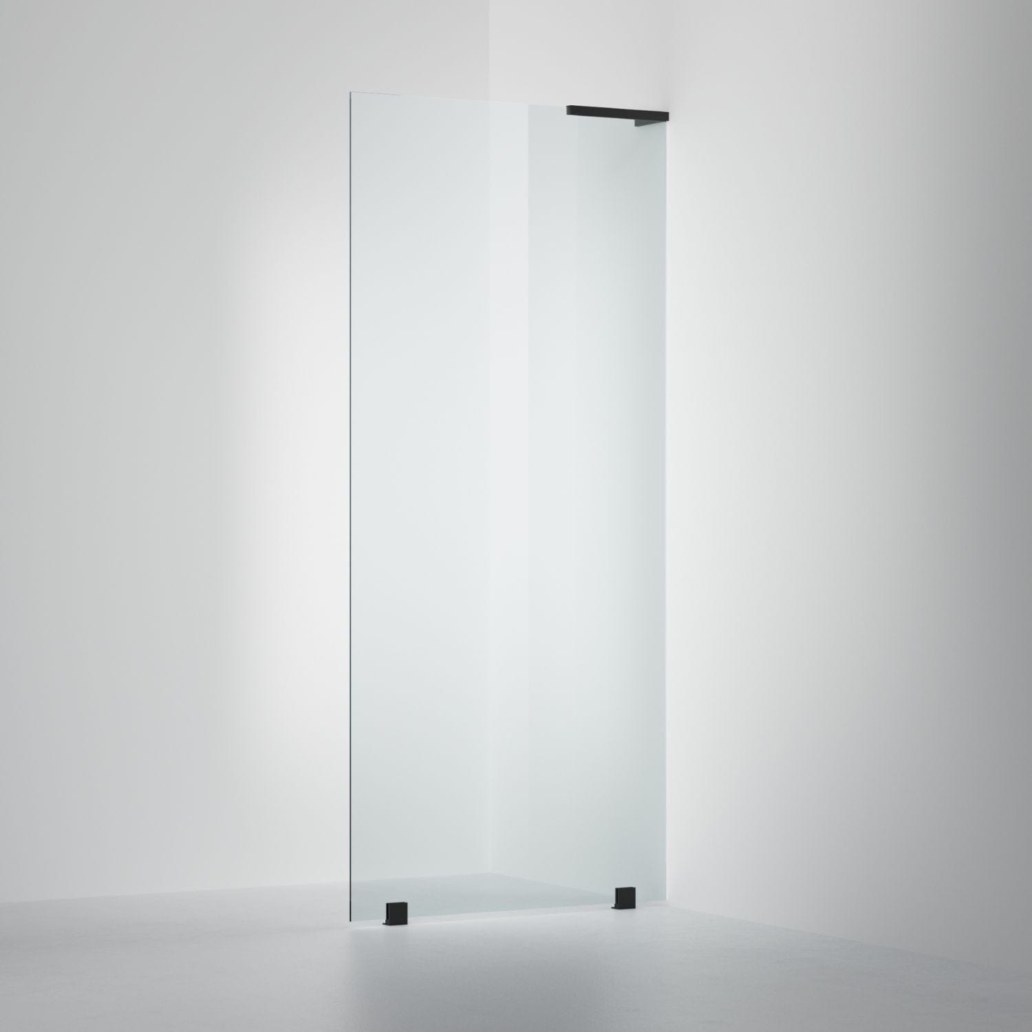 INR Dusjvegg ARC 20 Original Skjermvegg Måltilpasset Svart matt / Måltilpasset - høyre / Klart glass INR Iconic Nordic Rooms Dusjvegg INR-120502100