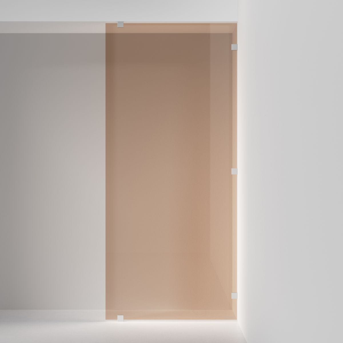 INR Dusjvegg ARC 20 Original XL Måltilpasset Brushed stainless / Måltilpasset / Bronse glass INR Iconic Nordic Rooms Dusjvegg INR-120142400