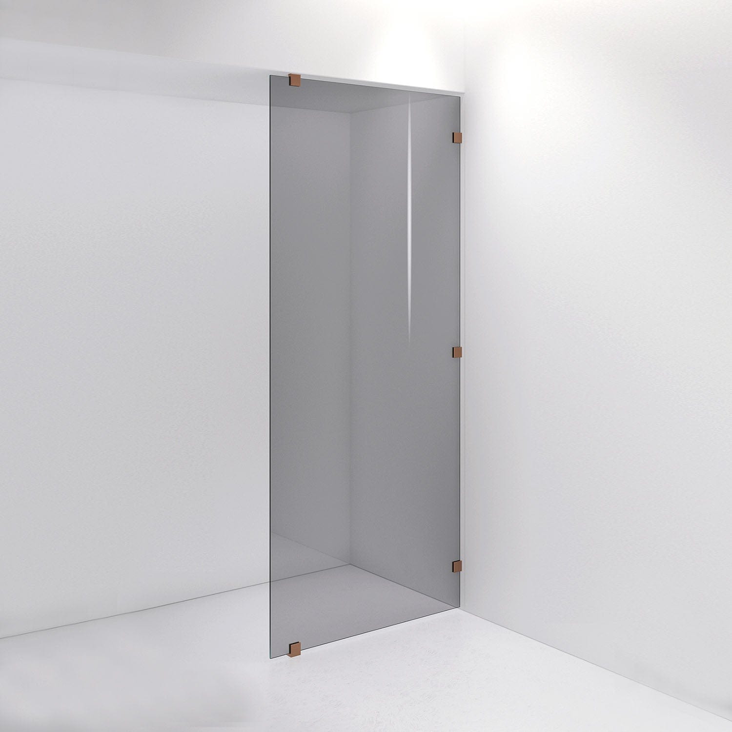 INR Dusjvegg ARC 20 Plus Måltilpasset Brushed bronze / Måltilpasset / Grått glass INR Iconic Nordic Rooms Dusjvegg INR-120103600