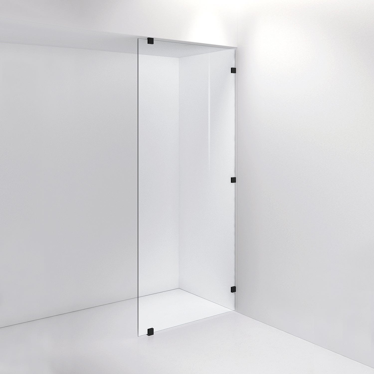 INR Dusjvegg ARC 20 Plus Måltilpasset Svart matt / Måltilpasset / Opal klart glass INR Iconic Nordic Rooms Dusjvegg INR-120112100