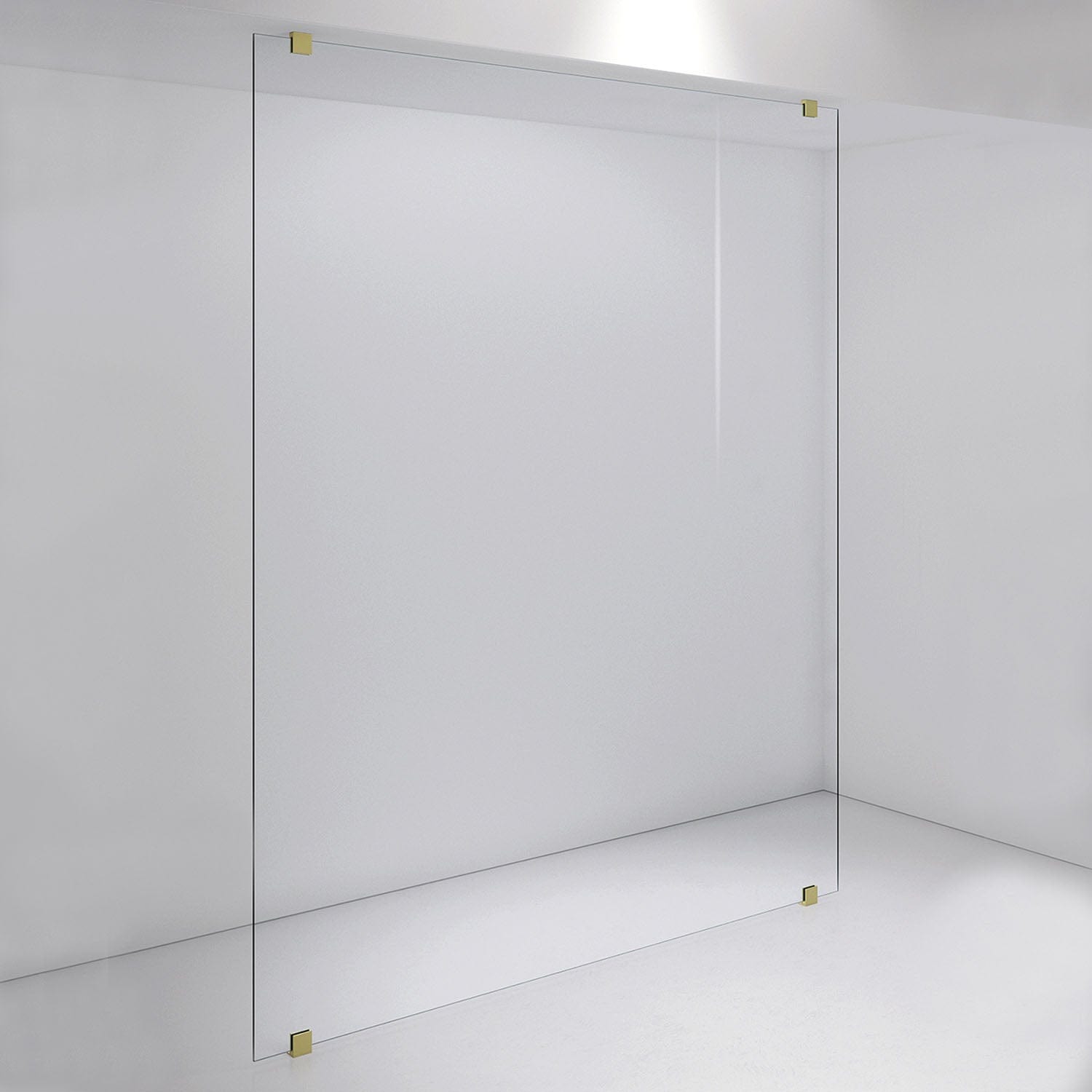 INR Dusjvegg ARC 43 Plus Måltilpasset Brushed brass / Måltilpasset / Opal klart glass INR Iconic Nordic Rooms Dusjvegg INR-143112800