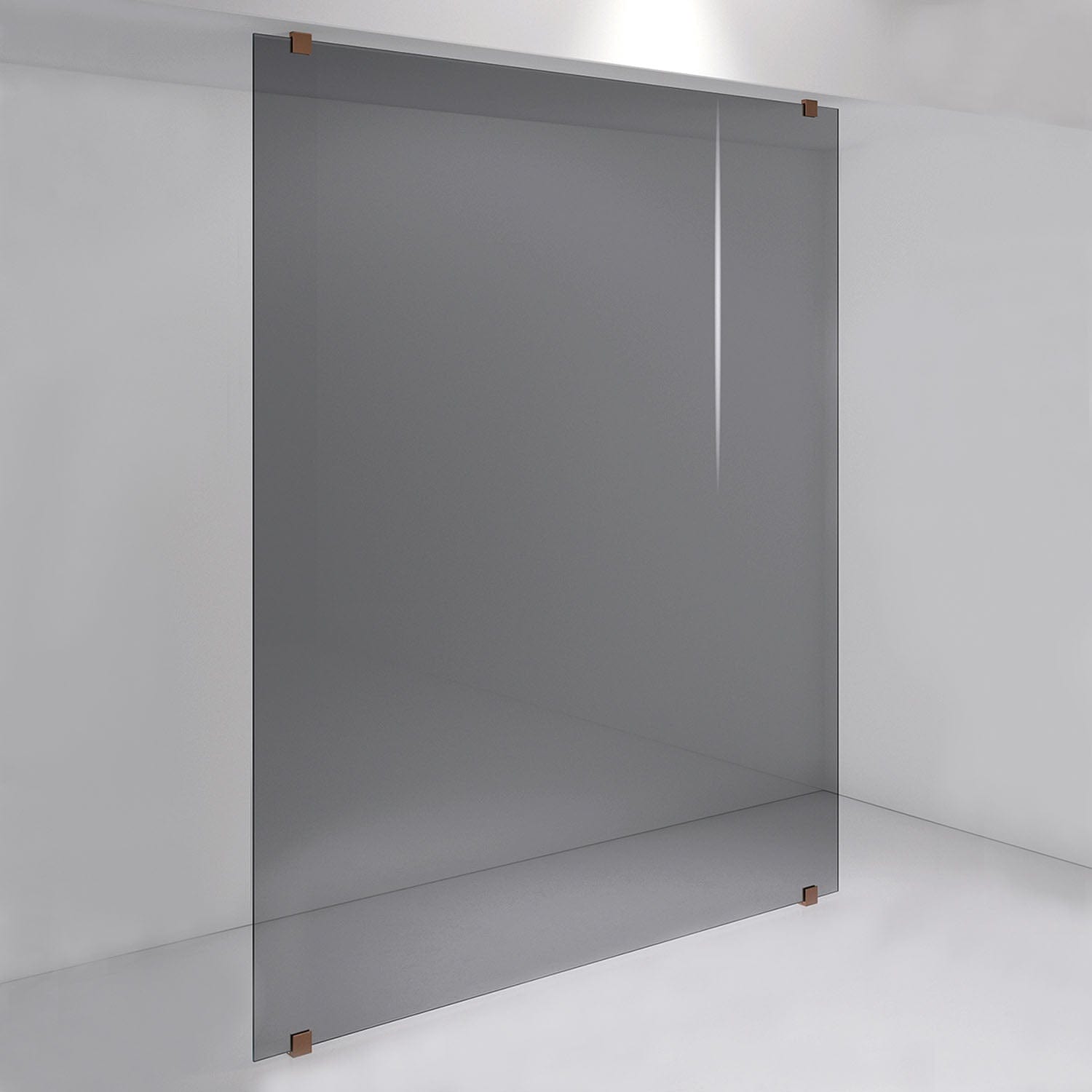 INR Dusjvegg ARC 43 Plus Måltilpasset Brushed bronze / Måltilpasset / Grått glass INR Iconic Nordic Rooms Dusjvegg INR-143103600