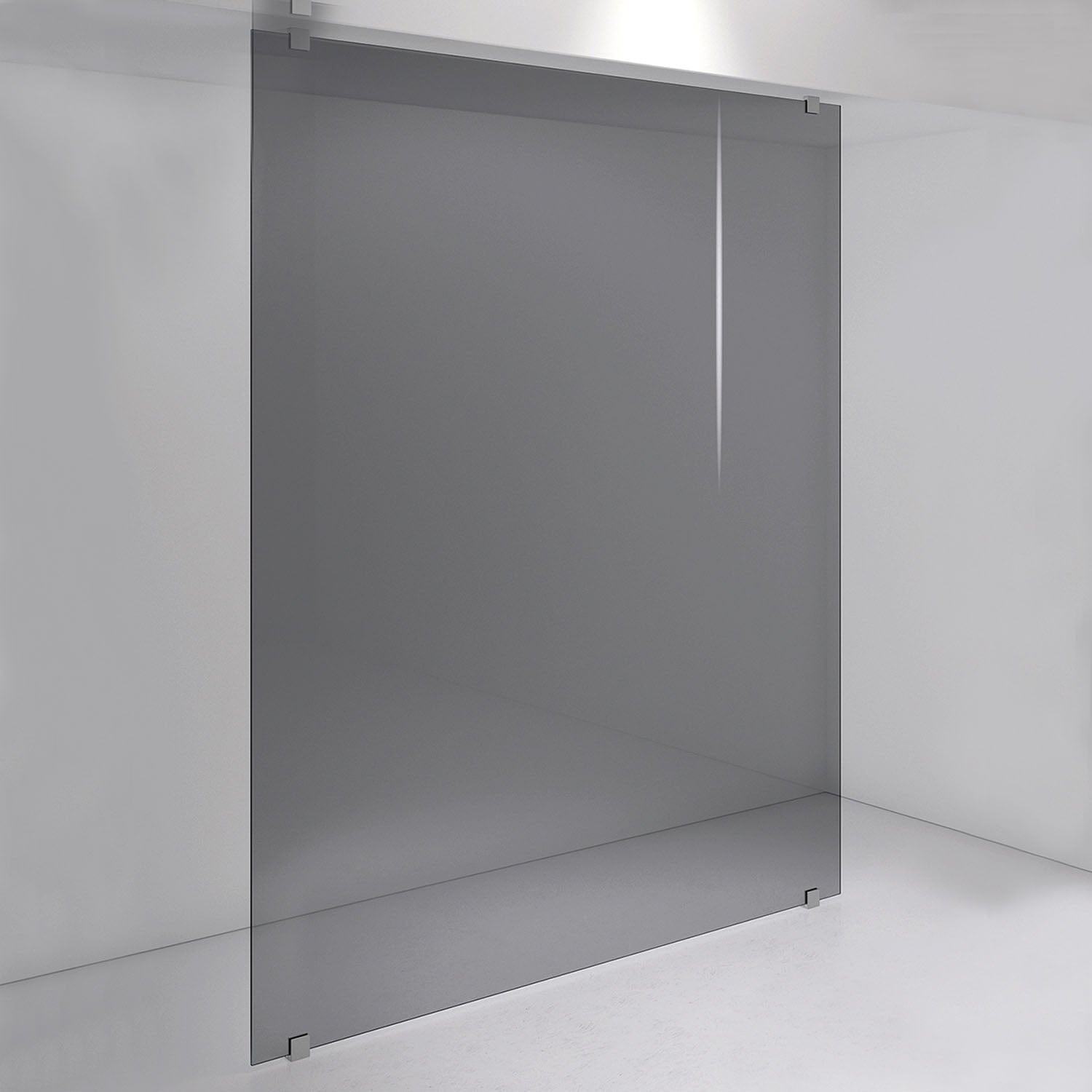 INR Dusjvegg ARC 43 Plus Måltilpasset Brushed stainless / Måltilpasset / Grått glass INR Iconic Nordic Rooms Dusjvegg INR-143103400