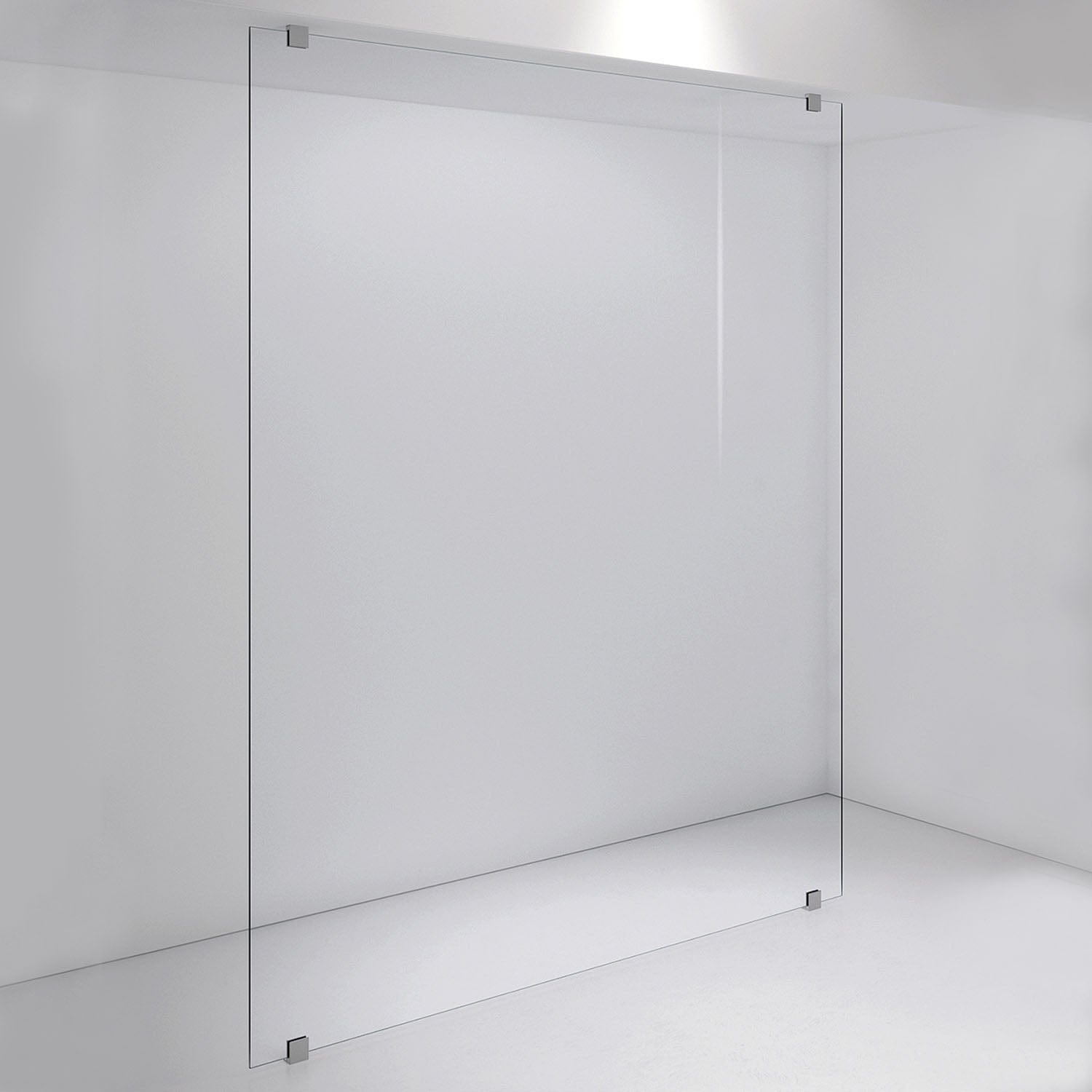 INR Dusjvegg ARC 43 Plus Måltilpasset Brushed stainless / Måltilpasset / Opal klart glass INR Iconic Nordic Rooms Dusjvegg INR-143112400