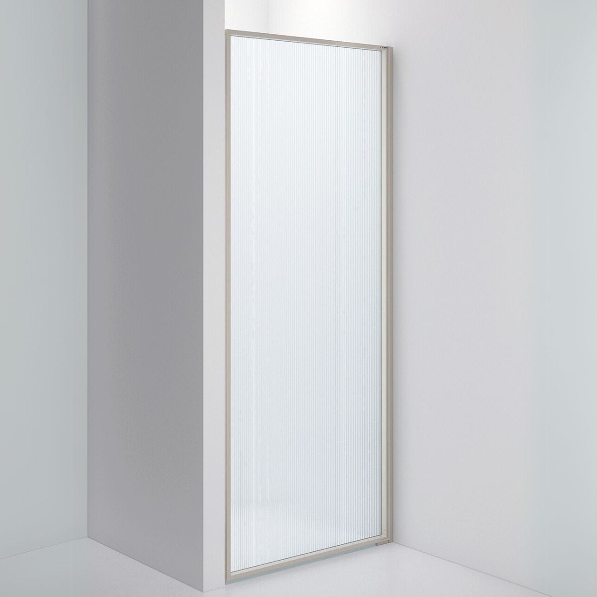 INR Dusjvegg EDGE 2 Måltilpasset - høyre / Stone / Sway glass INR Iconic Nordic Rooms Dusjvegg INR-202241400