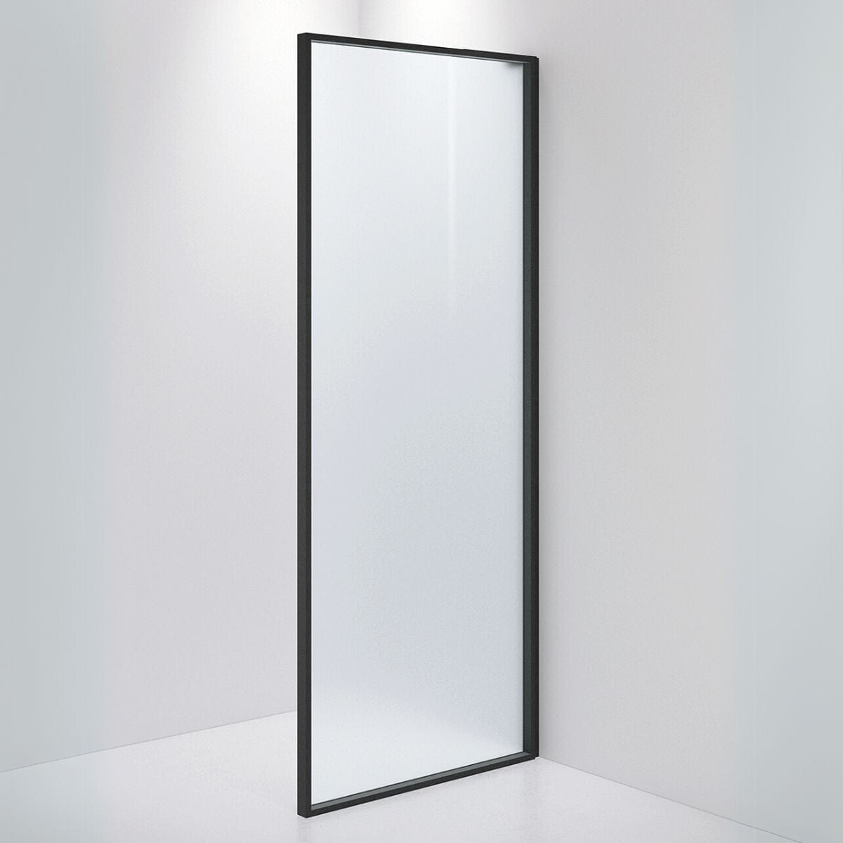 INR Dusjvegg EDGE 20 900 mm / Matt svart / Frostet glass INR Iconic Nordic Rooms Dusjvegg INR-220010190