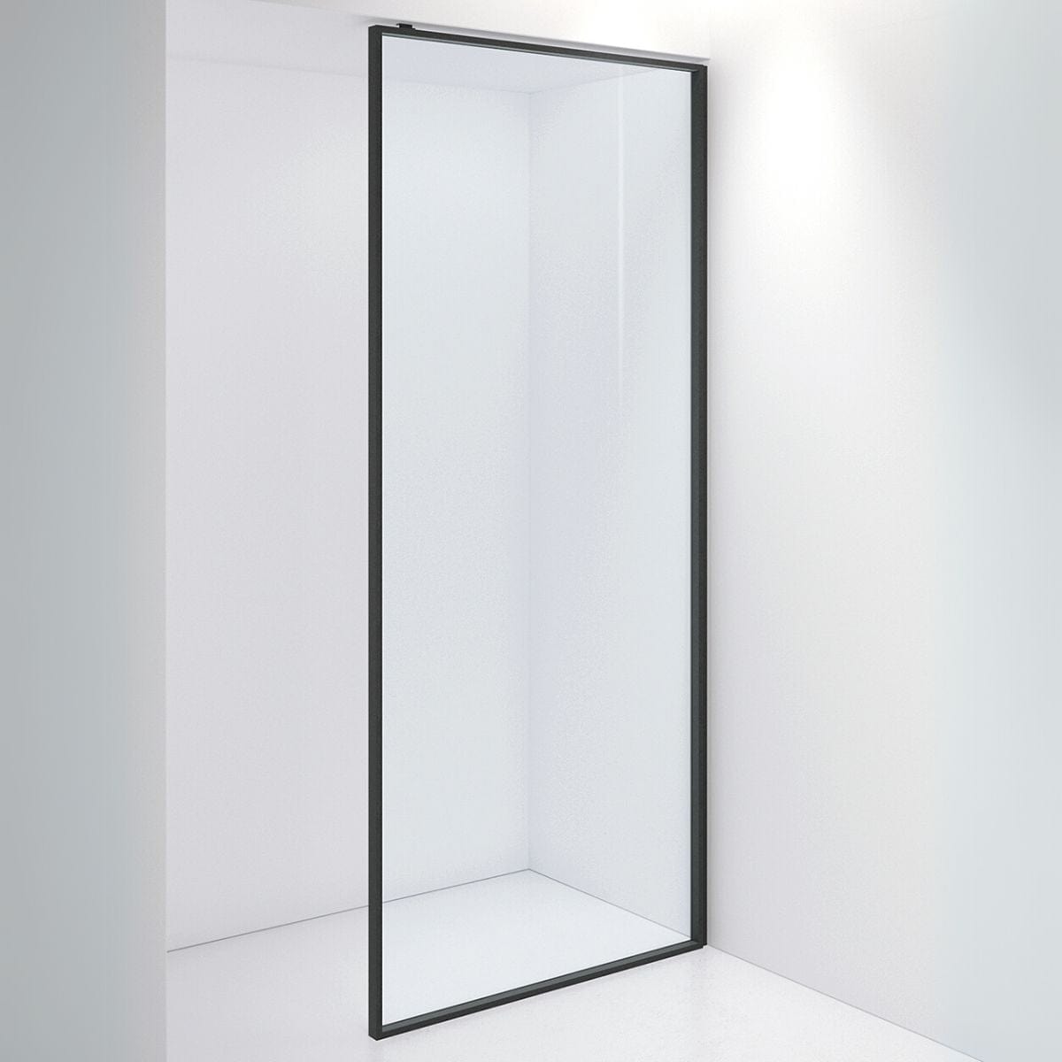 INR Dusjvegg EDGE 20 Plus 900 mm / Matt svart / Klart glass INR Iconic Nordic Rooms Dusjvegg