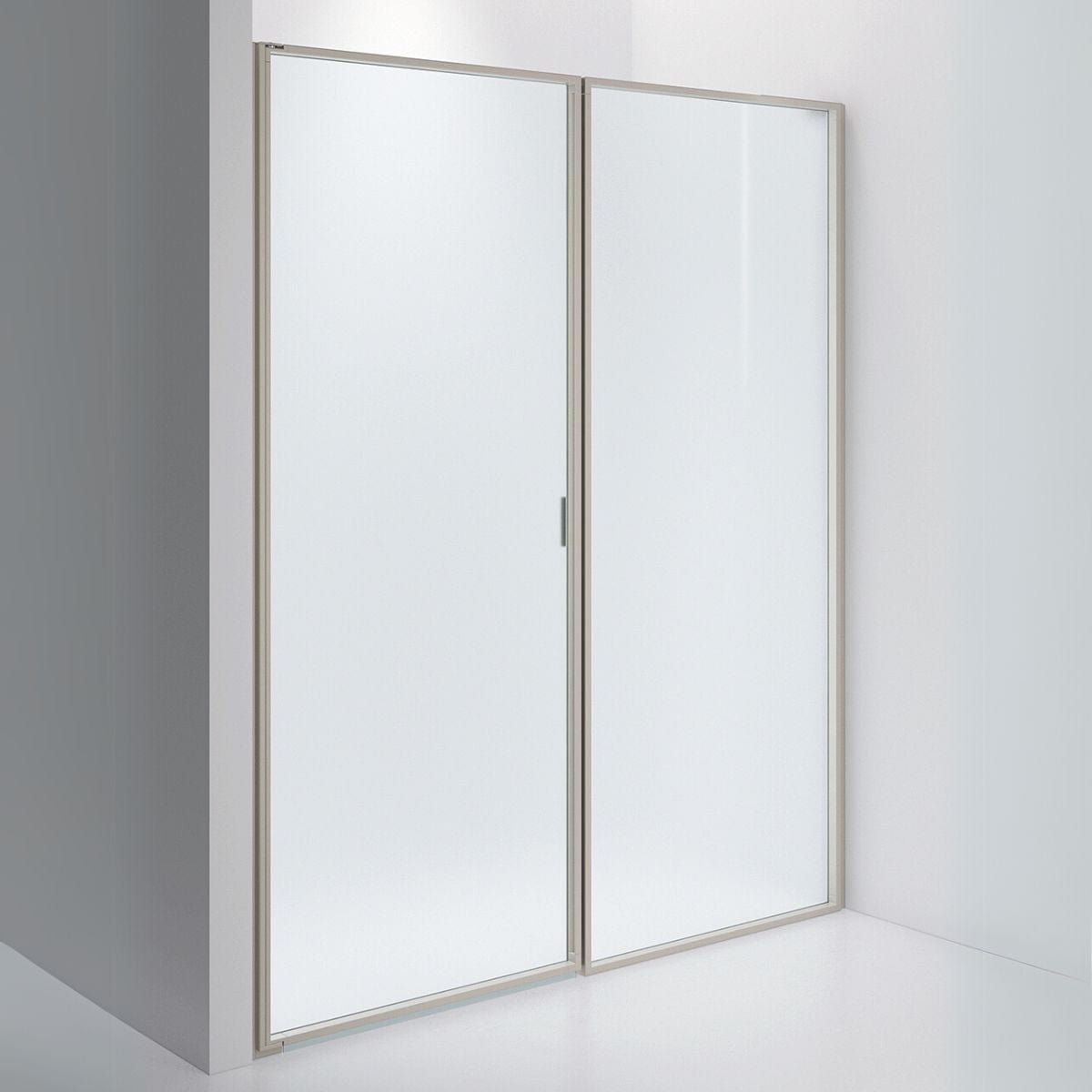 INR Dusjvegg EDGE 4 Måltilpasset - venstre / Stone / Frostet glass INR Iconic Nordic Rooms Dusjvegg INR-204110400