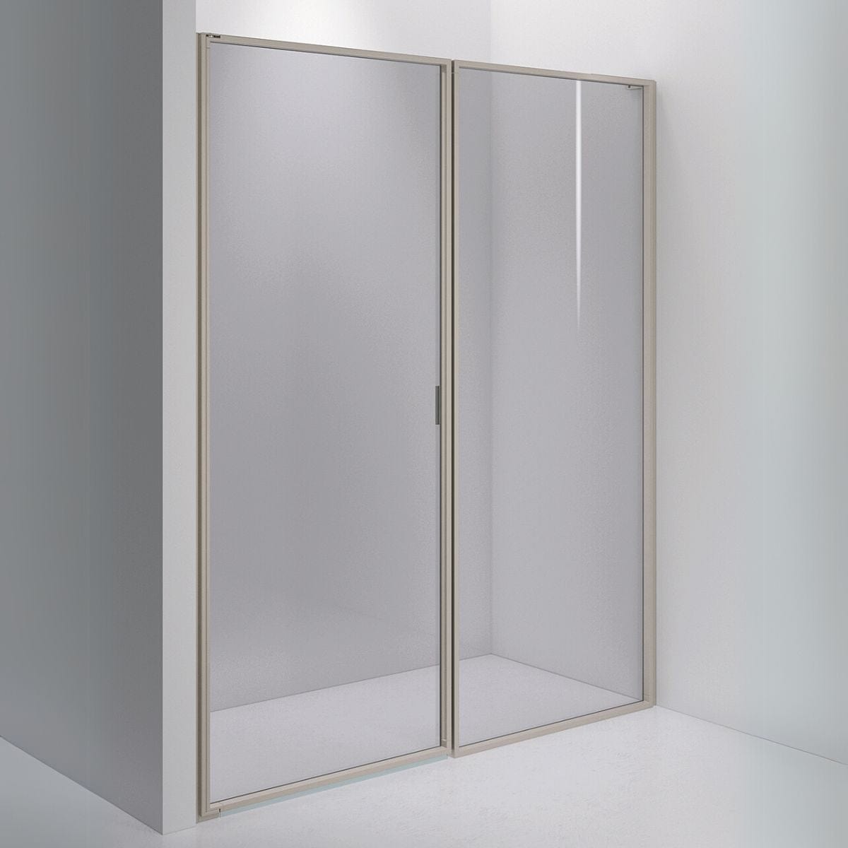 INR Dusjvegg EDGE 4 Måltilpasset - venstre / Stone / Grått glass INR Iconic Nordic Rooms Dusjvegg INR-204103400