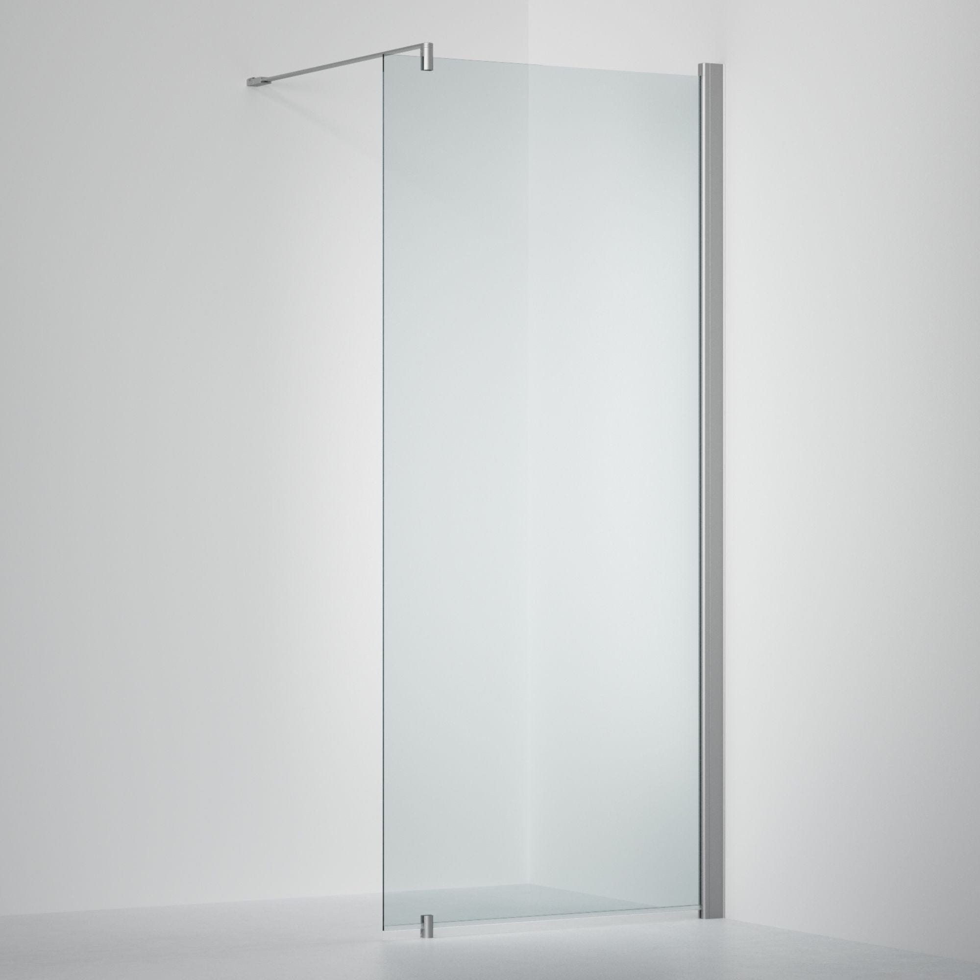 INR Dusjvegg LINC 20 Original Måltilpasset Matt aluminium / Måltilpasset - høyre / Timeless klart glass INR Iconic Nordic Rooms Dusjvegg INR-520211900