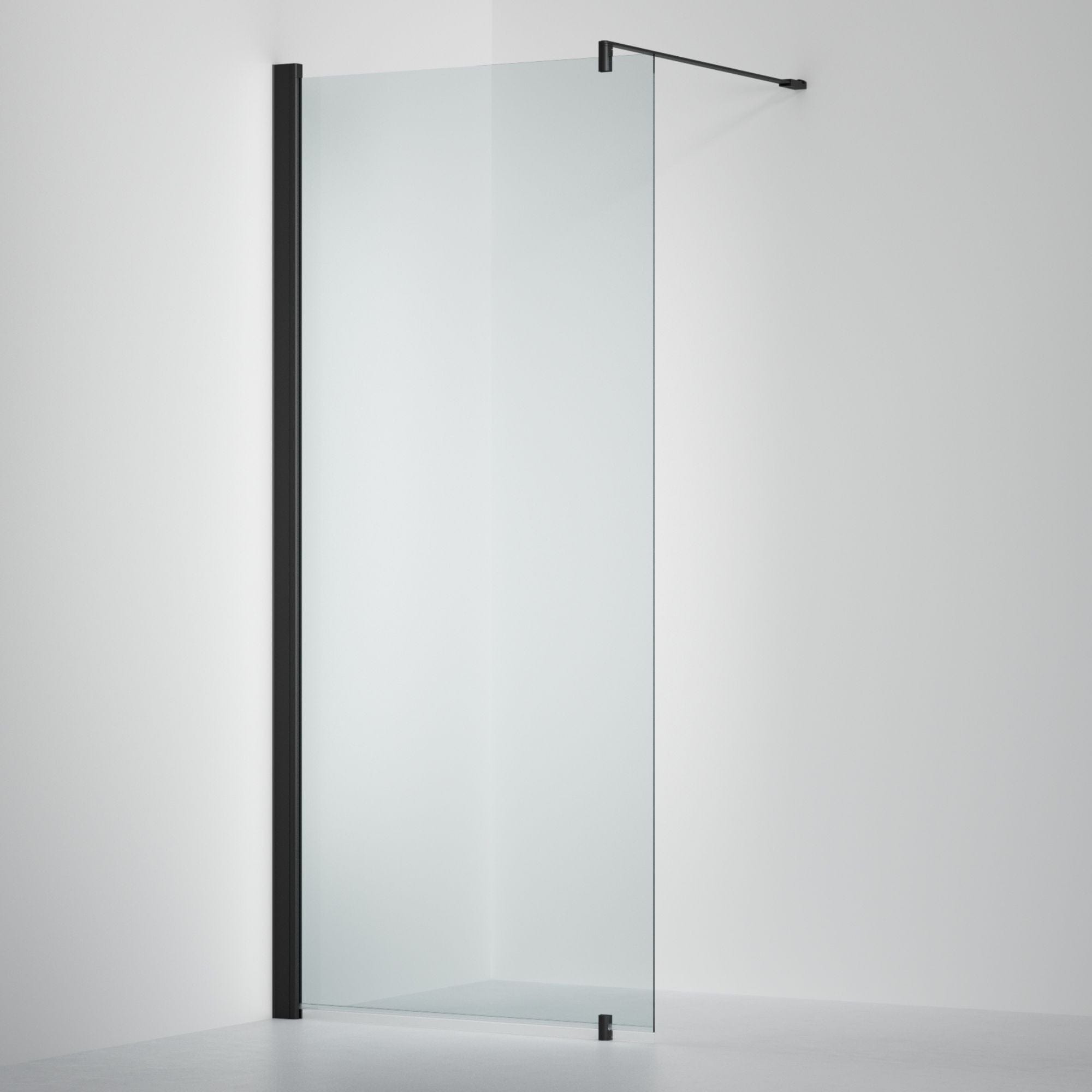 INR Dusjvegg LINC 20 Original Måltilpasset Svart matt / Måltilpasset - venstre / Timeless klart glass INR Iconic Nordic Rooms Dusjvegg INR-520111100