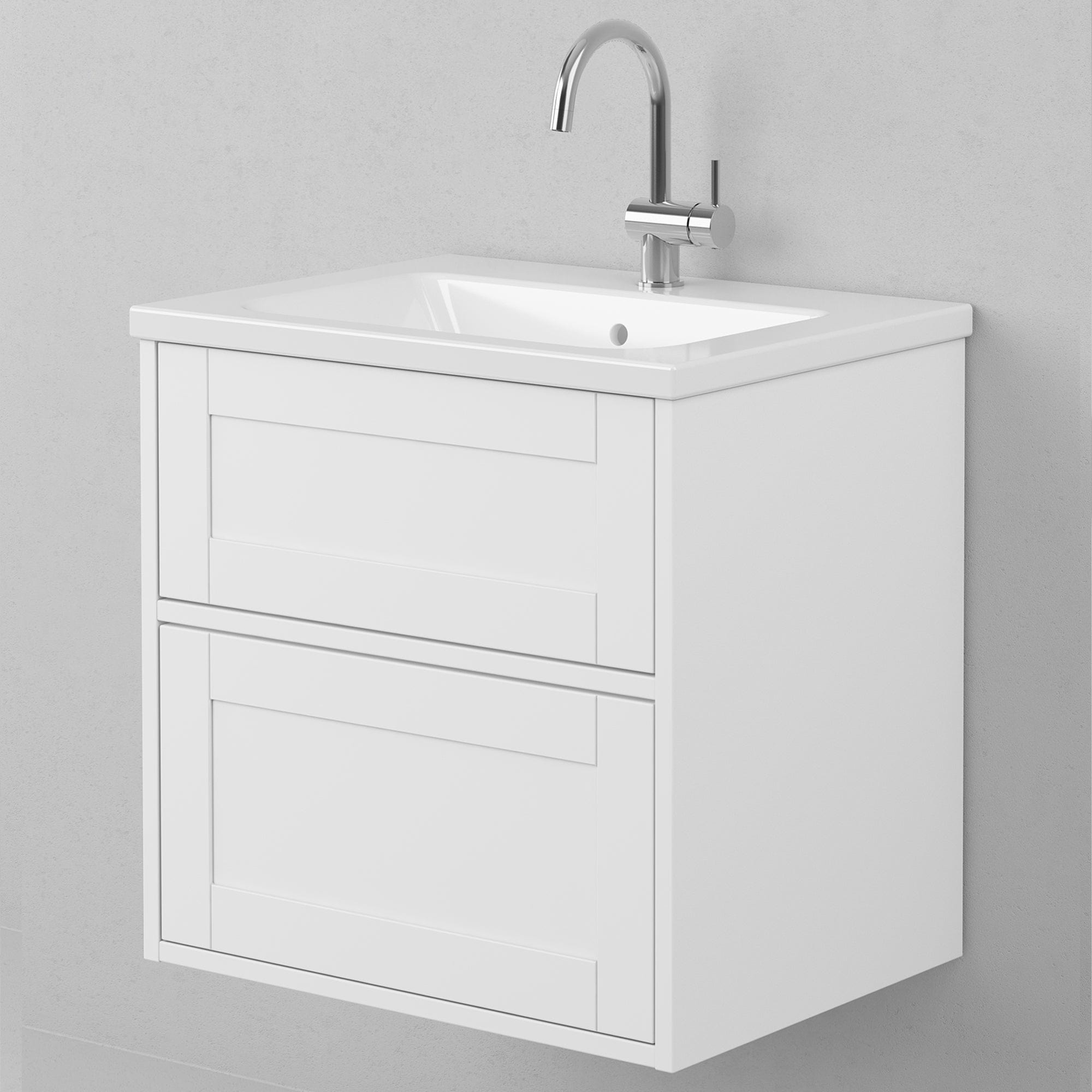 INR GRAND Classic Servantskap 2 Skuffer H570xD450mm Premium white / 60cm INR Iconic Nordic Rooms Servantskap INR-334615