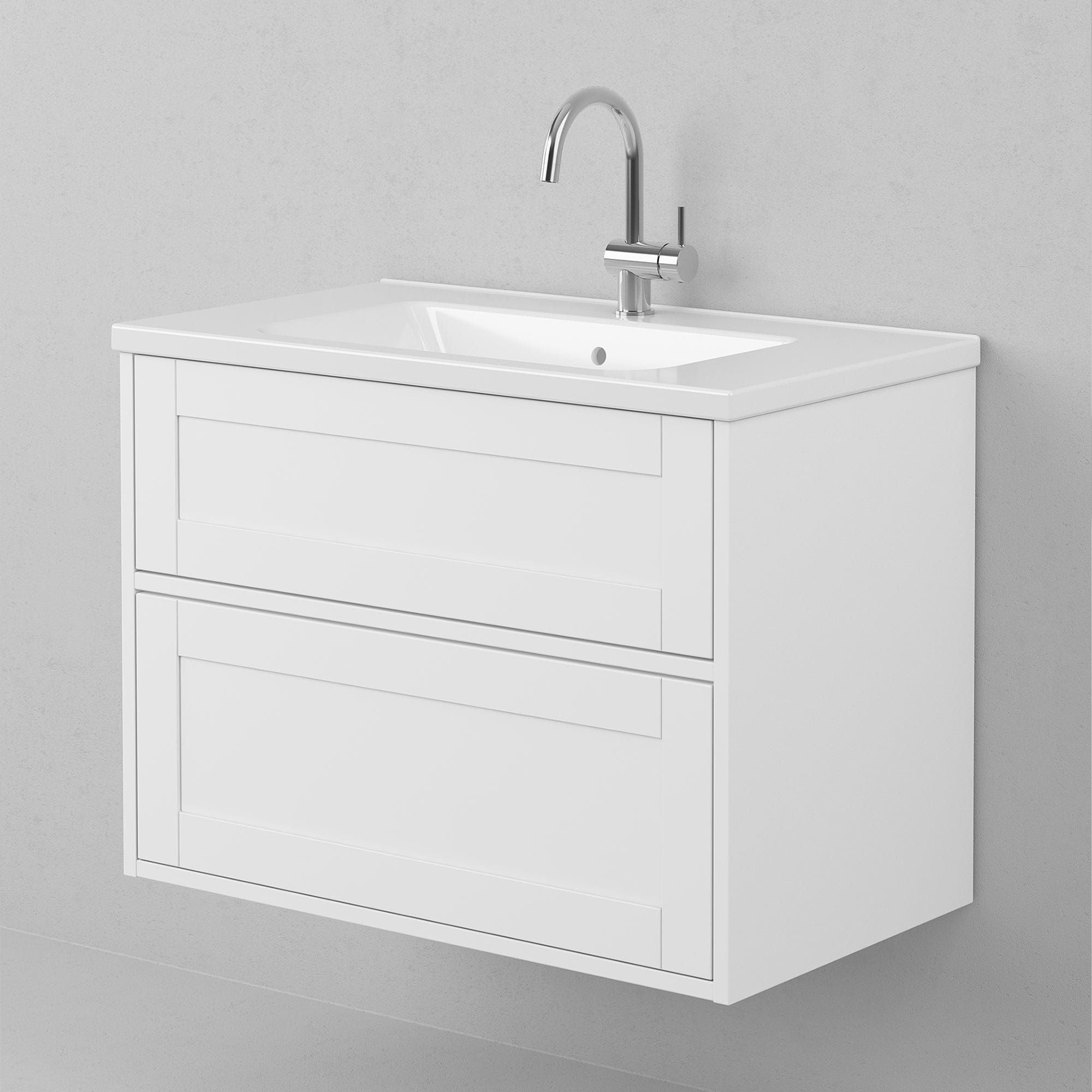 INR GRAND Classic Servantskap 2 Skuffer H570xD450mm Premium white / 80cm INR Iconic Nordic Rooms Servantskap INR-334815