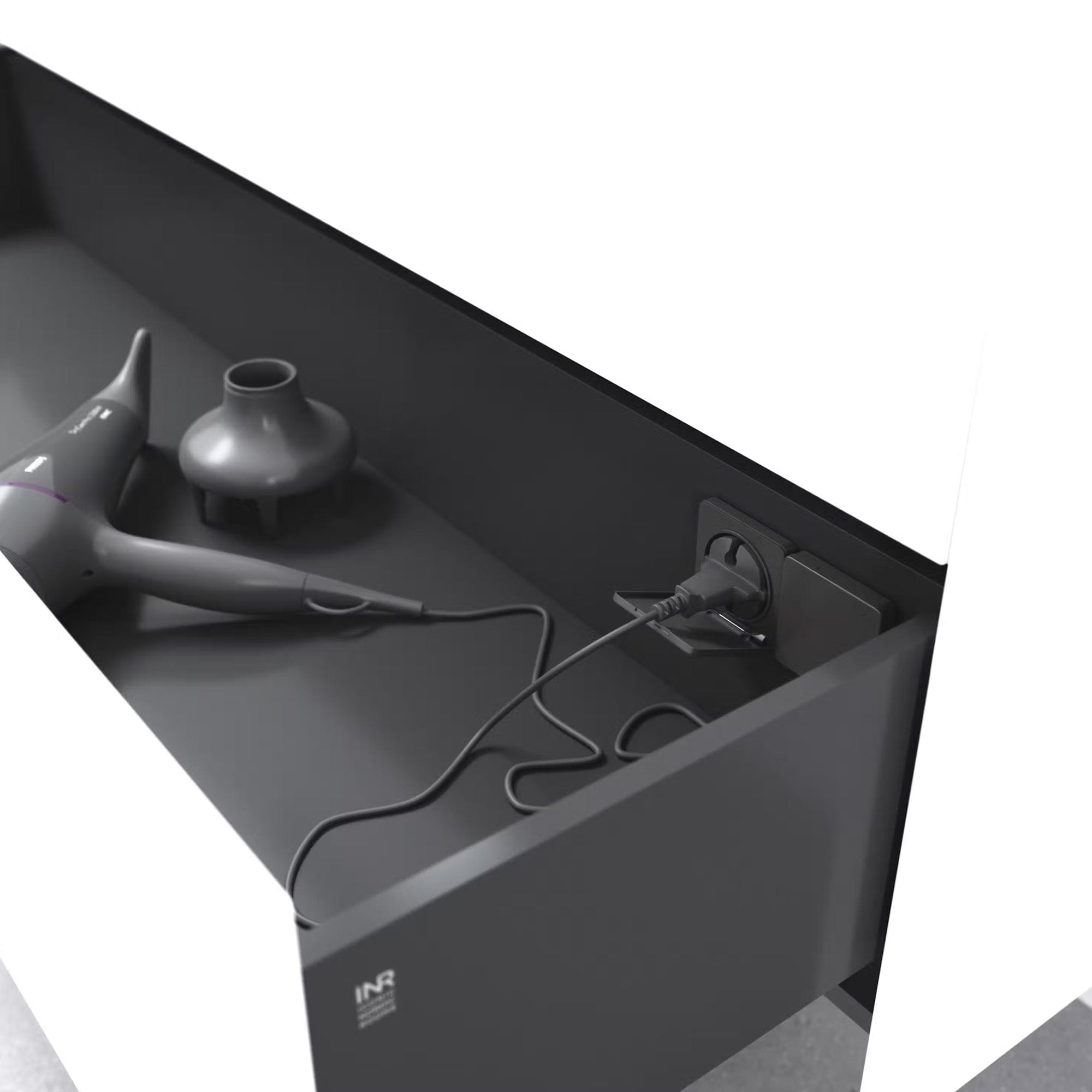 INR GRAND Plus Power Dobbel Stikkontakt Nedre Skuff 60cm INR Iconic Nordic Rooms Tilbehør baderomsinnredning INR-339060