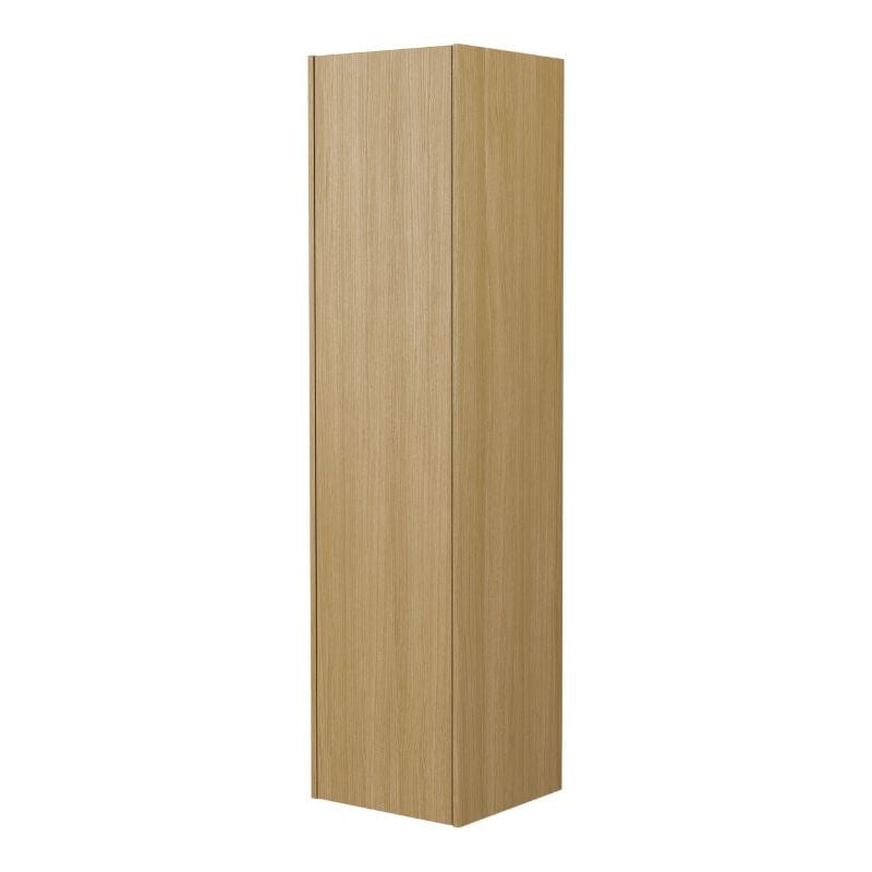 INR GRAND Solid Høyskap 4 Hyller 2 Skuffer, B400xH1600xD380mm Natural oak / Venstre hengslet INR Iconic Nordic Rooms Høyskap bad INR-354234V