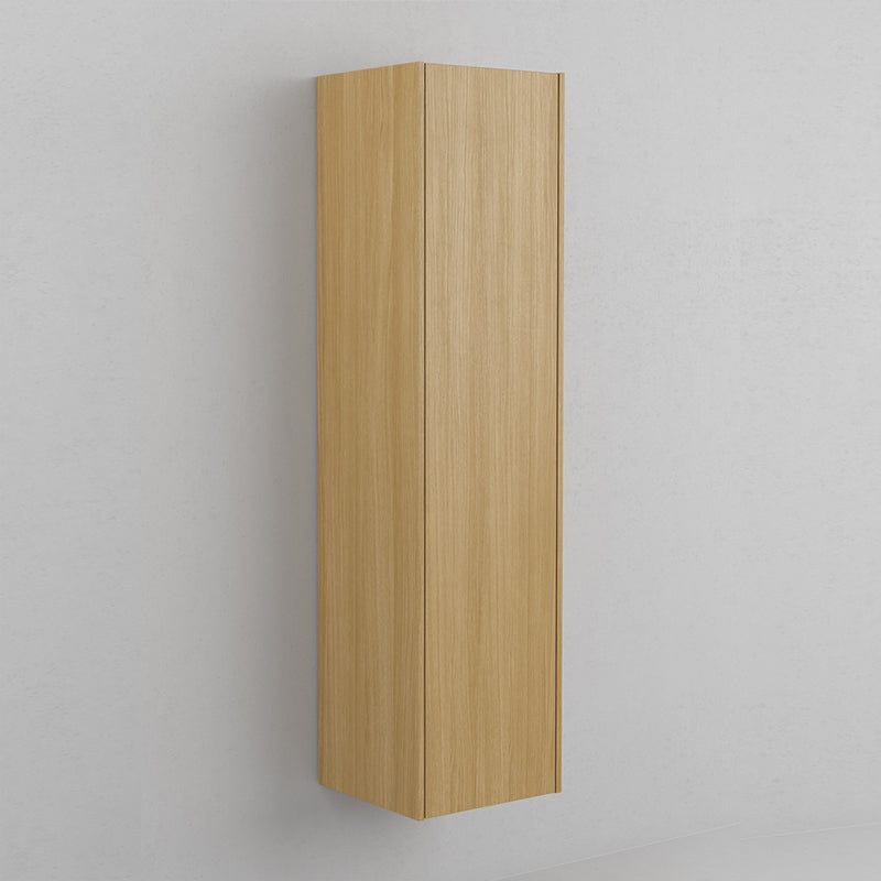 INR GRAND Solid Høyskap 5 Hyller B400xH1600xD380mm Natural oak / Høyre hengslet INR Iconic Nordic Rooms Høyskap bad INR-354034H