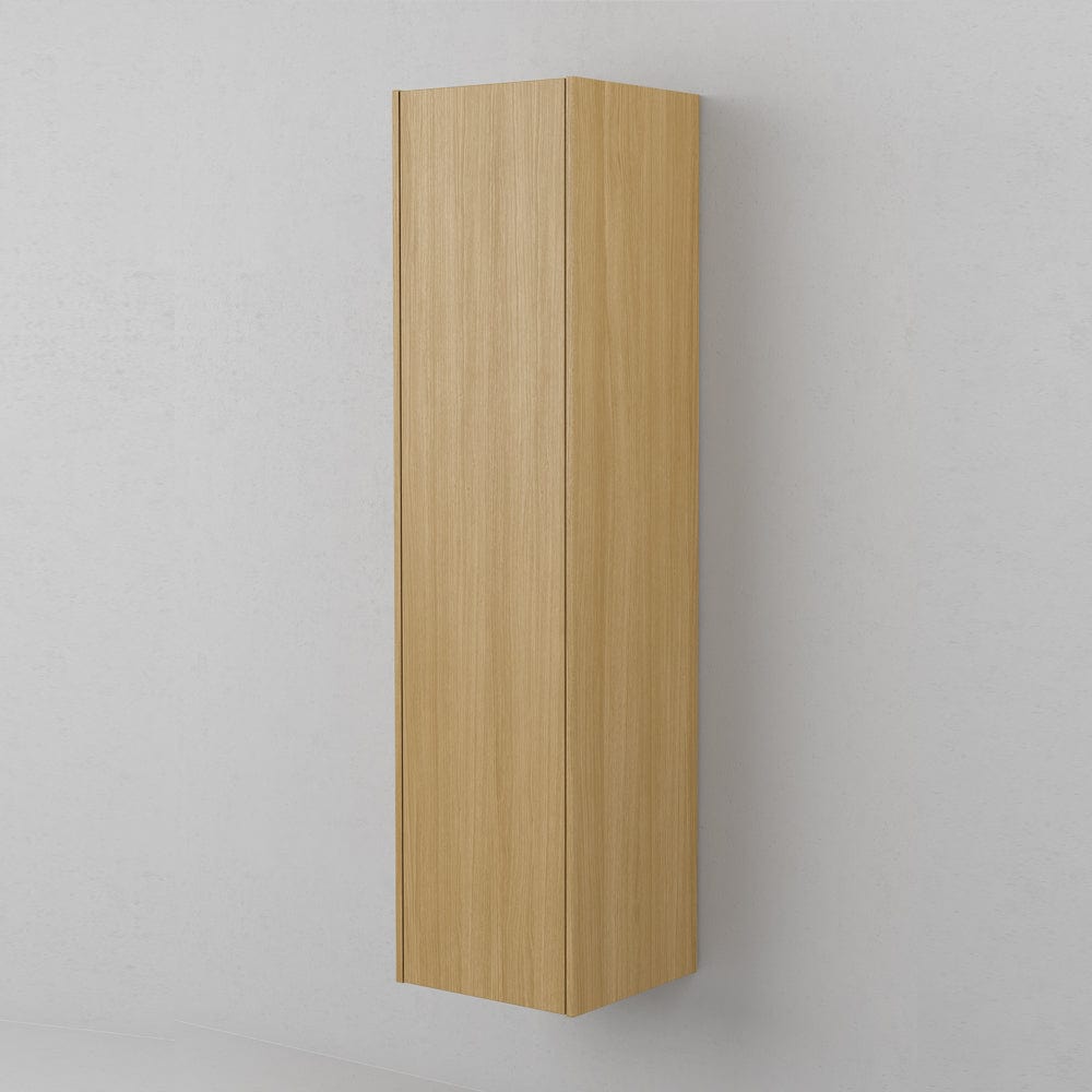 INR GRAND Solid Høyskap 5 Hyller B400xH1600xD380mm Natural oak / Venstre hengslet INR Iconic Nordic Rooms Høyskap bad INR-354034V