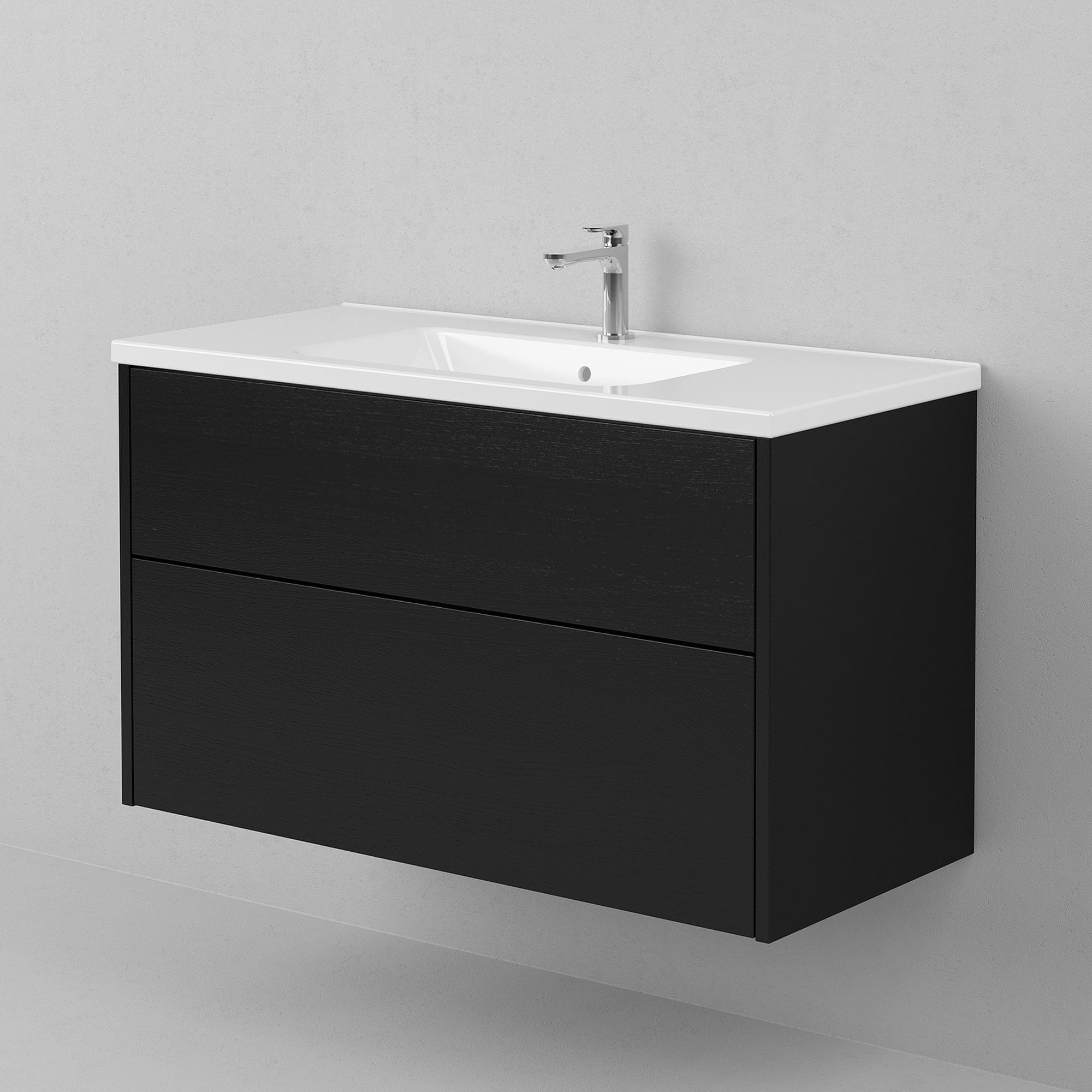 INR GRAND Solid Servantskap 2 Skuffer H570xD450mm Black oak / 100cm INR Iconic Nordic Rooms Servantskap INR-334939