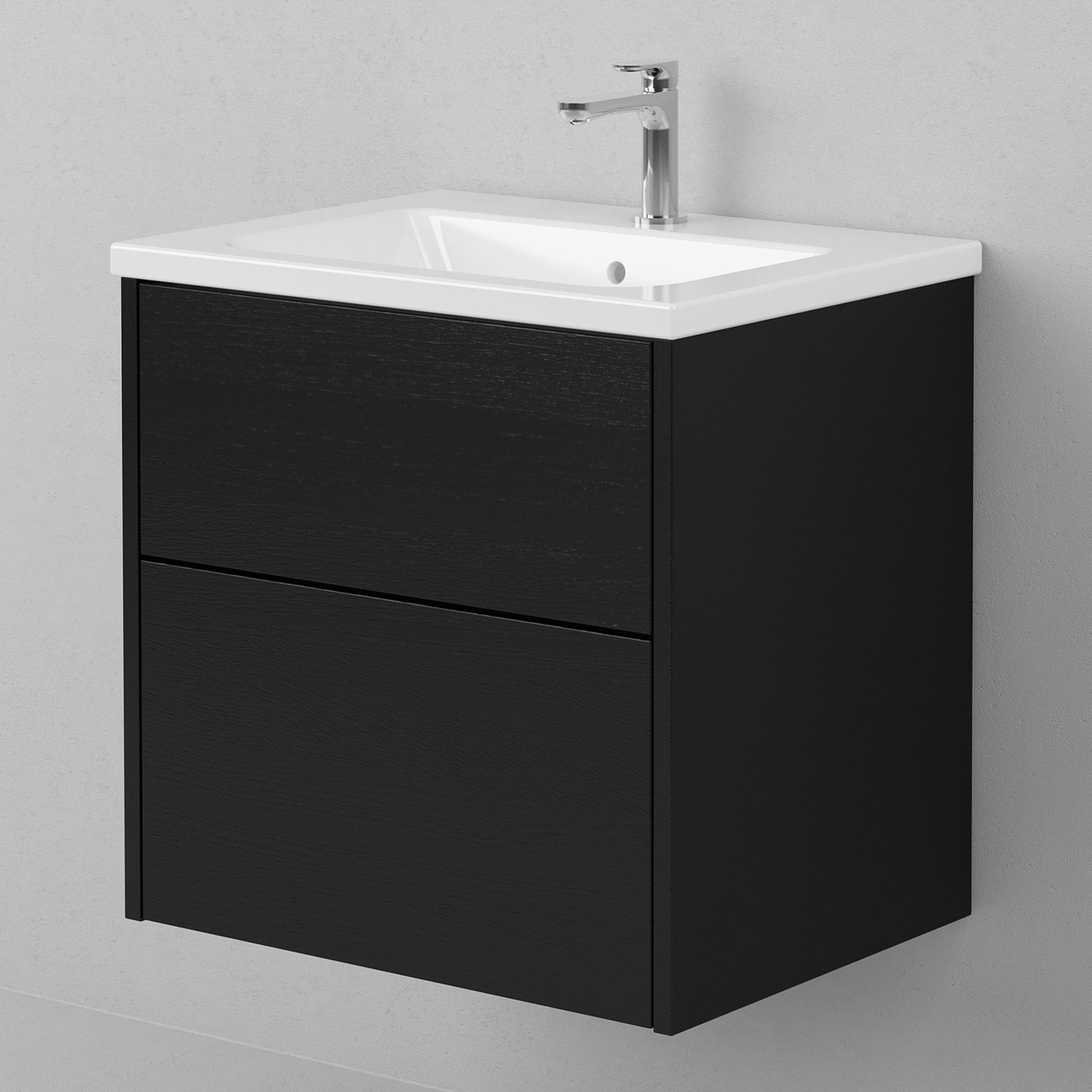 INR GRAND Solid Servantskap 2 Skuffer H570xD450mm Black oak / 60cm INR Iconic Nordic Rooms Servantskap INR-334539