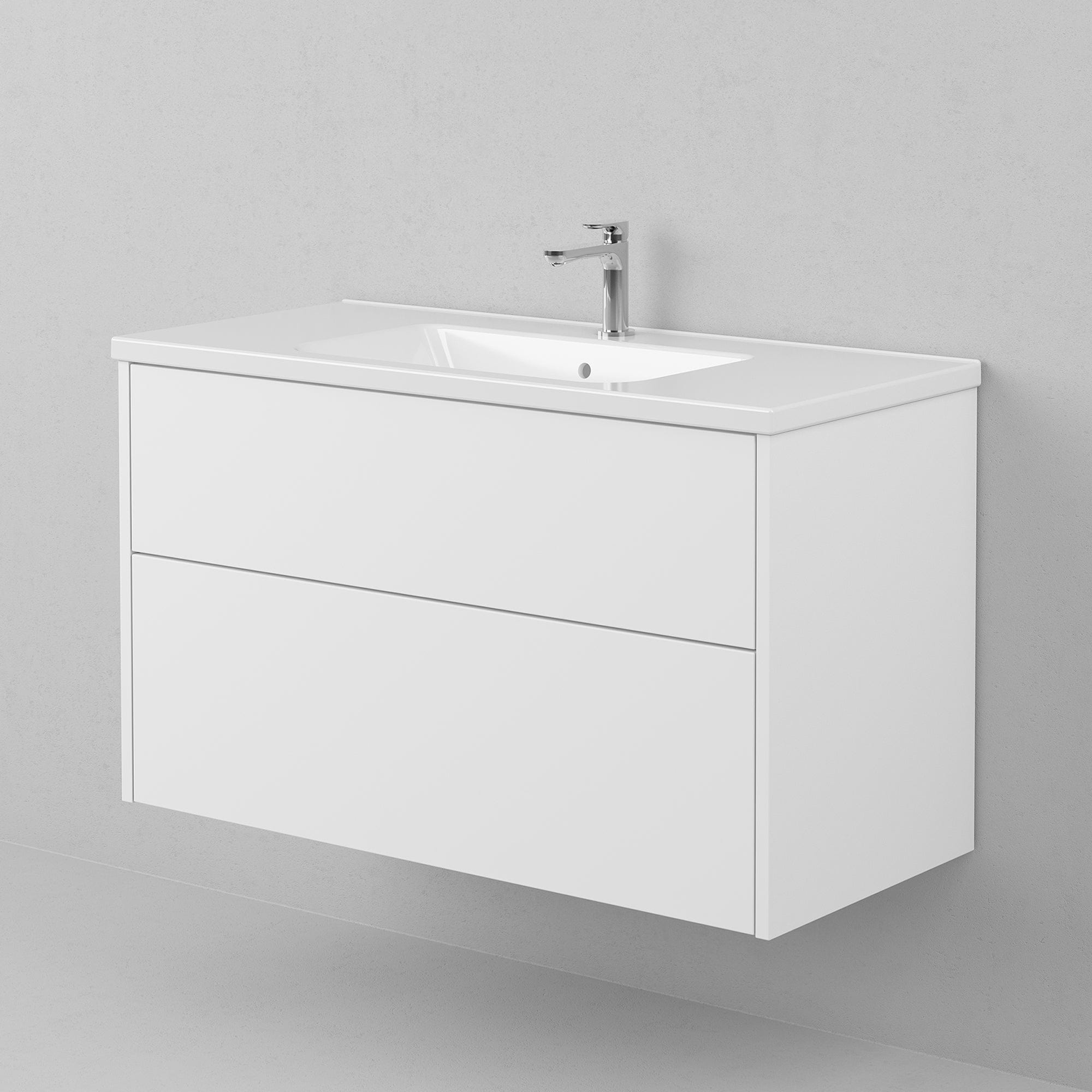 INR GRAND Solid Servantskap 2 Skuffer H570xD450mm Premium white / 100cm INR Iconic Nordic Rooms Servantskap INR-334911