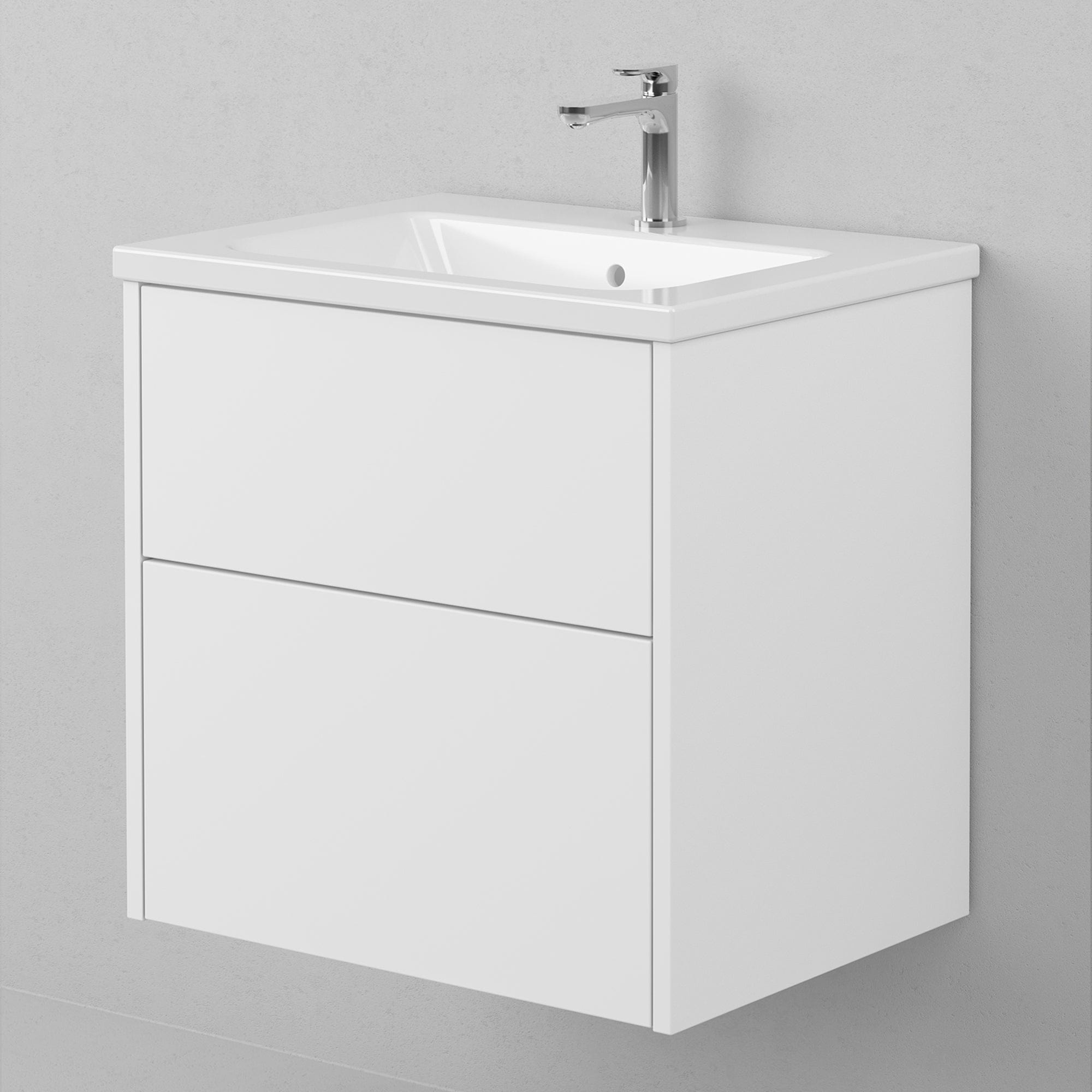 INR GRAND Solid Servantskap 2 Skuffer H570xD450mm Premium white / 60cm INR Iconic Nordic Rooms Servantskap INR-334511