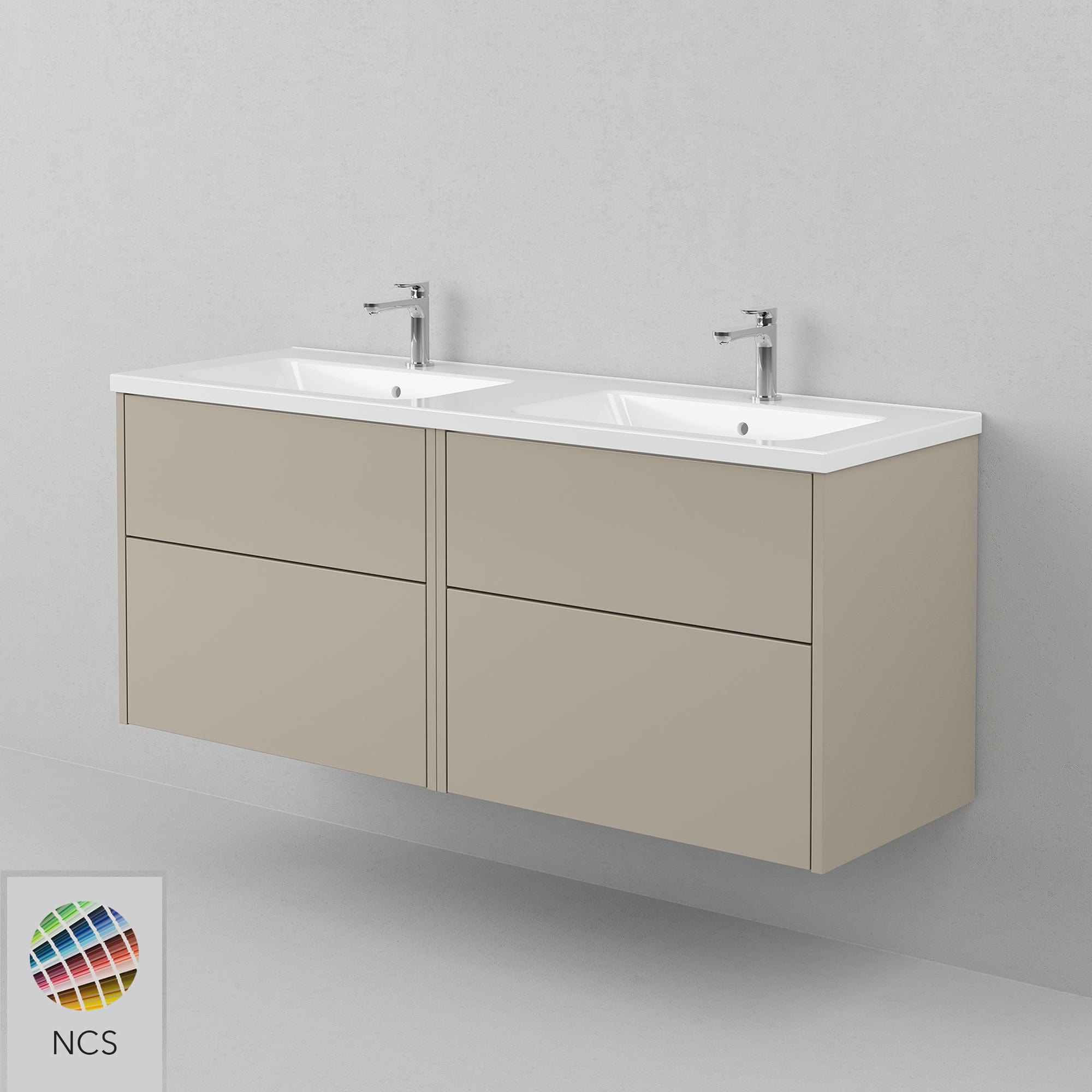 INR GRAND Solid Servantskap 4 Skuffer, B1396xH570xD450mm NCS farge / 140cm dobbel INR Iconic Nordic Rooms Servantskap INR-335366