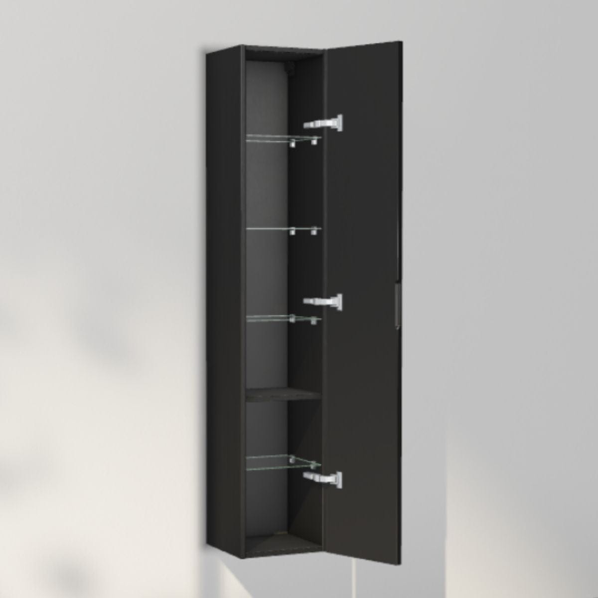 INR Solid 30/30 Høyskap Black oak / 30cm / Høyre INR Iconic Nordic Rooms Høyskap bad INR-385839H