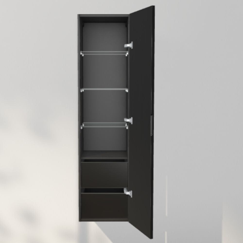 INR Solid 40/40 Høyskap med skuffer Black oak / 40cm / Høyre INR Iconic Nordic Rooms Høyskap bad INR-386239H