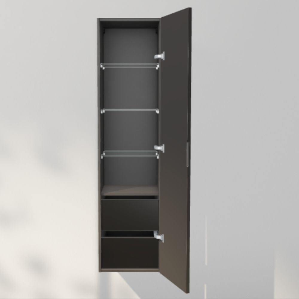 INR Solid 40/40 Høyskap med skuffer Carbon grey / 40cm / Høyre INR Iconic Nordic Rooms Høyskap bad INR-386253H