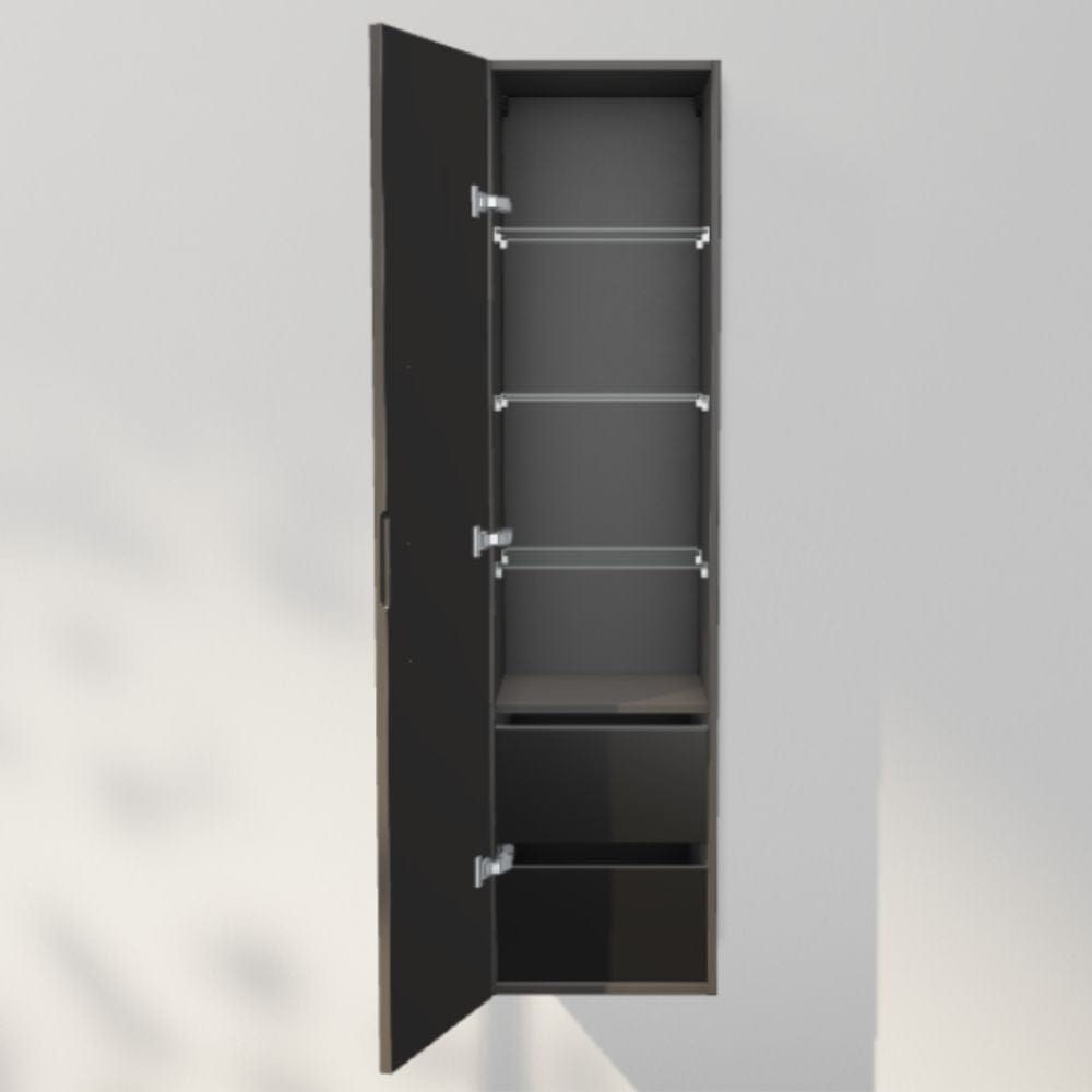 INR Solid 40/40 Høyskap med skuffer Carbon grey / 40cm / Venstre INR Iconic Nordic Rooms Høyskap bad INR-386253V