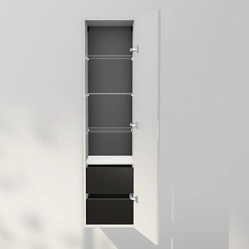 INR Solid 40/40 Høyskap med skuffer Pure white / 40cm / Høyre INR Iconic Nordic Rooms Høyskap bad INR-386216H