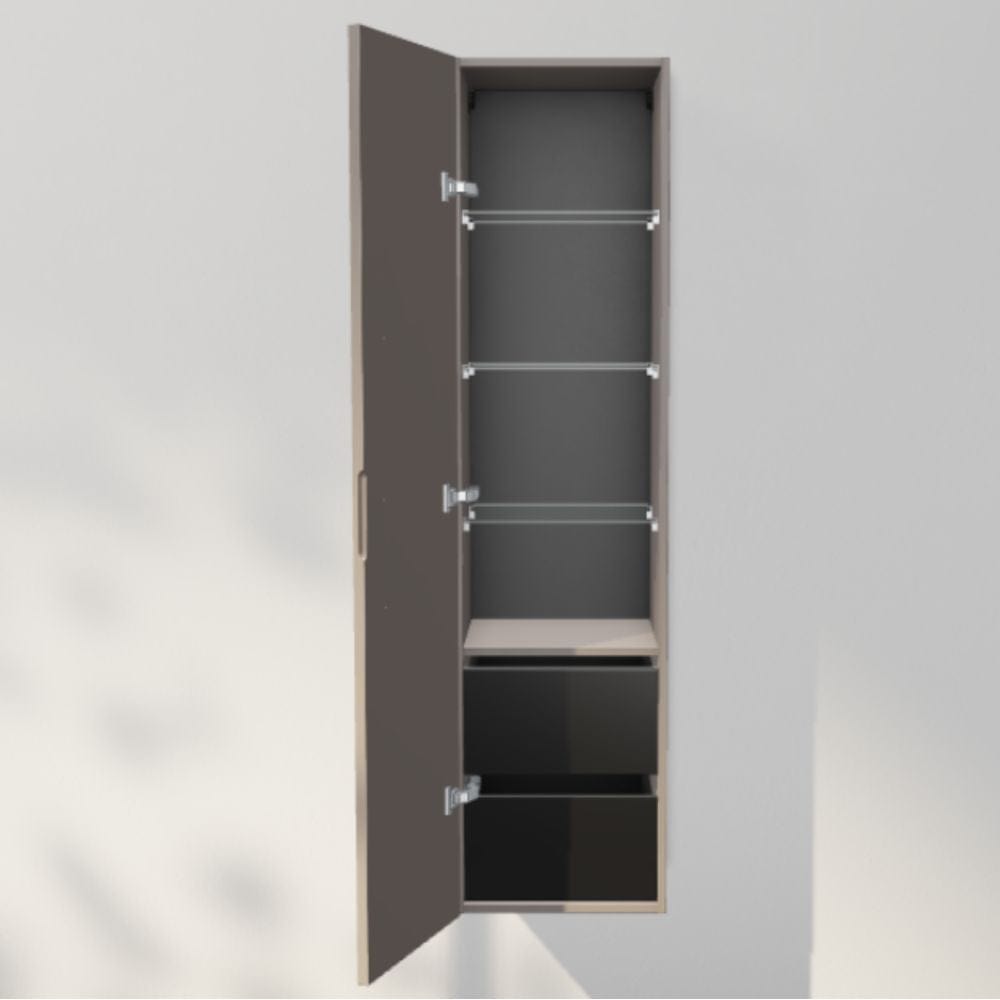 INR Solid 40/40 Høyskap med skuffer Warm clay / 40cm / Venstre INR Iconic Nordic Rooms Høyskap bad INR-386255V