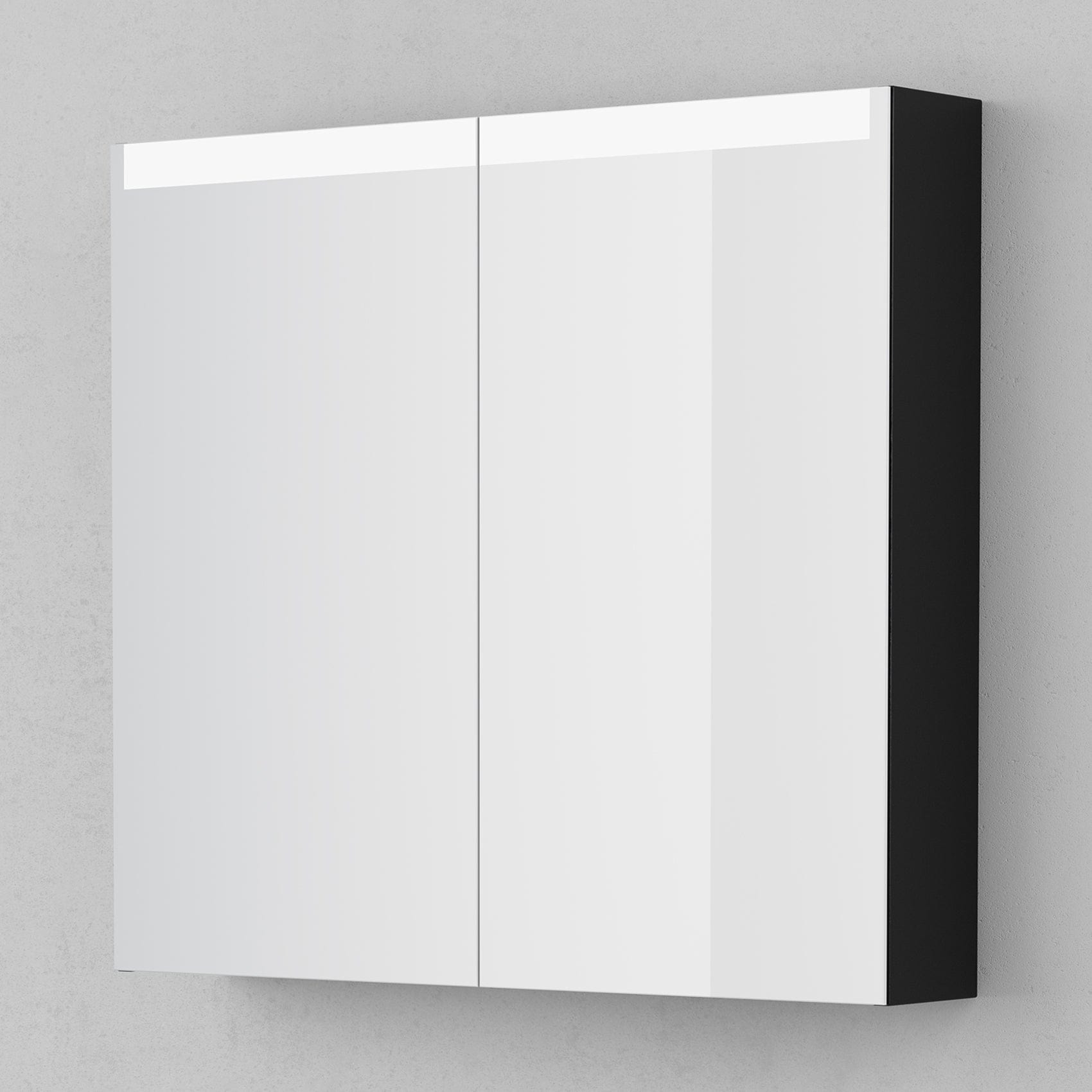 INR STAGE Plus Speilskap med Lysregulering B400-1400xH720xD140mm Black oak / 80cm INR Iconic Nordic Rooms Speilskap INR-369439