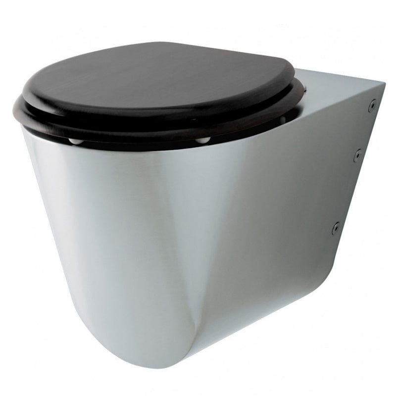 Intra toalett i rustfritt stål f/vegg m/lydisolerende stål Intra Vegghengt toalett GRO-8166305