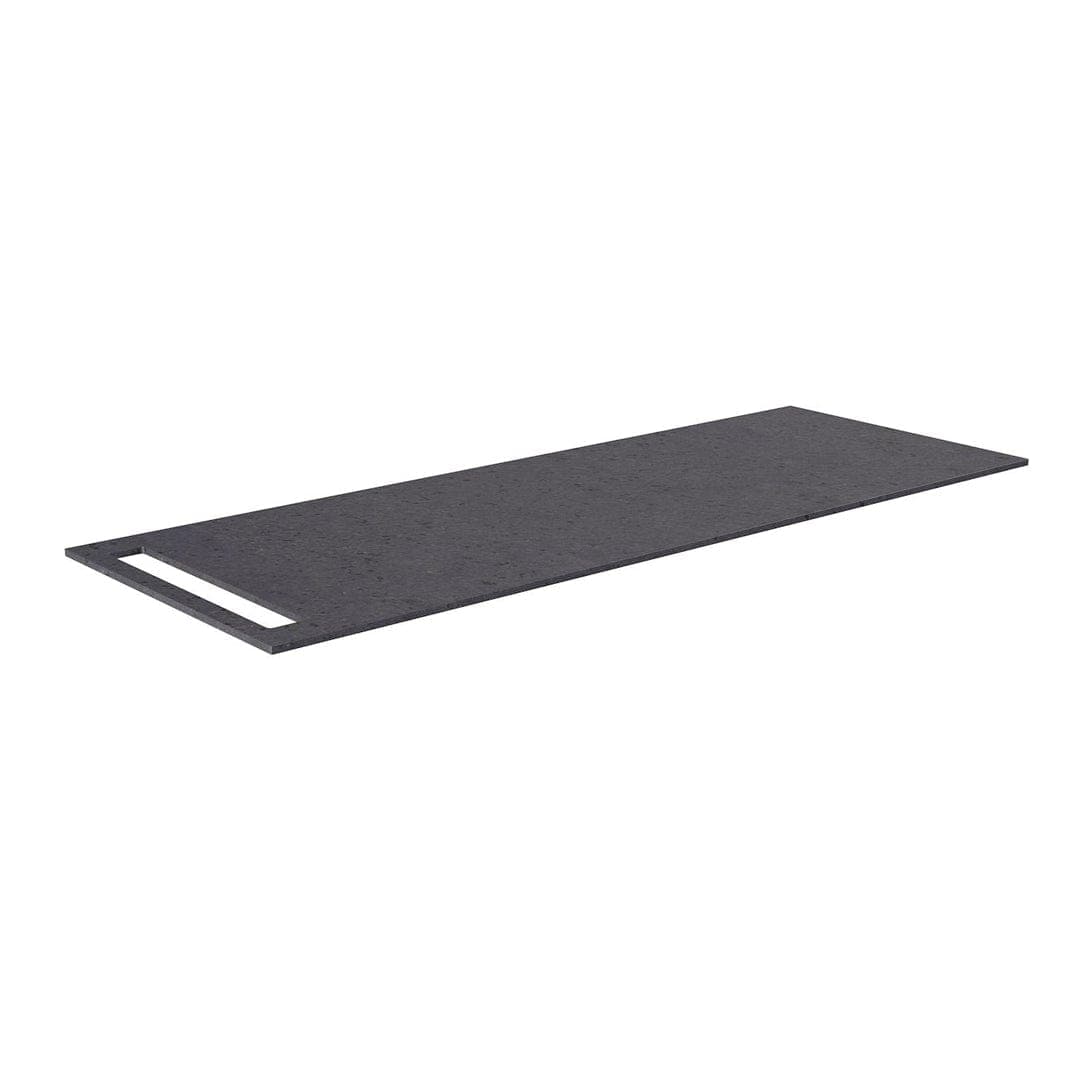 Korsbakken Benkeplate HPL med 1 håndkleholder Antrasitt / 1 side / 130cm Korsbakken Benkeplate bad KO-513419130