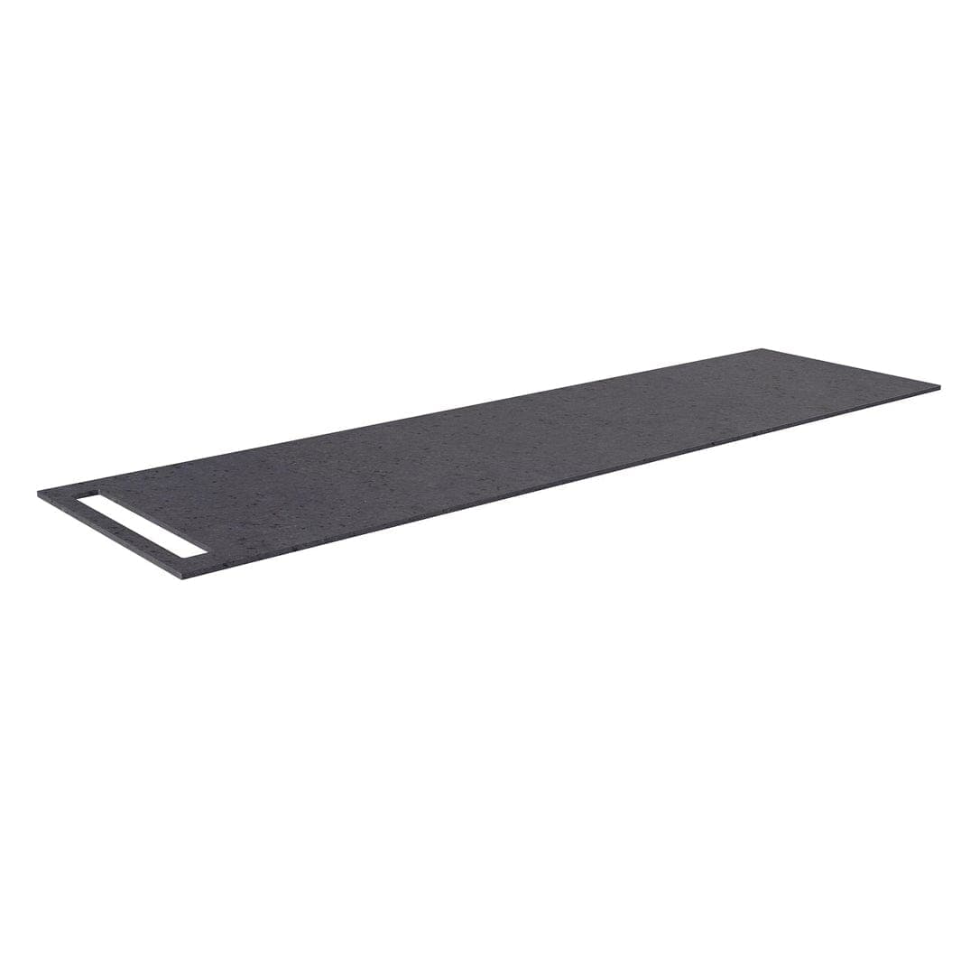 Korsbakken Benkeplate HPL med 1 håndkleholder Antrasitt / 1 side / 170cm Korsbakken Benkeplate bad KO-513419170