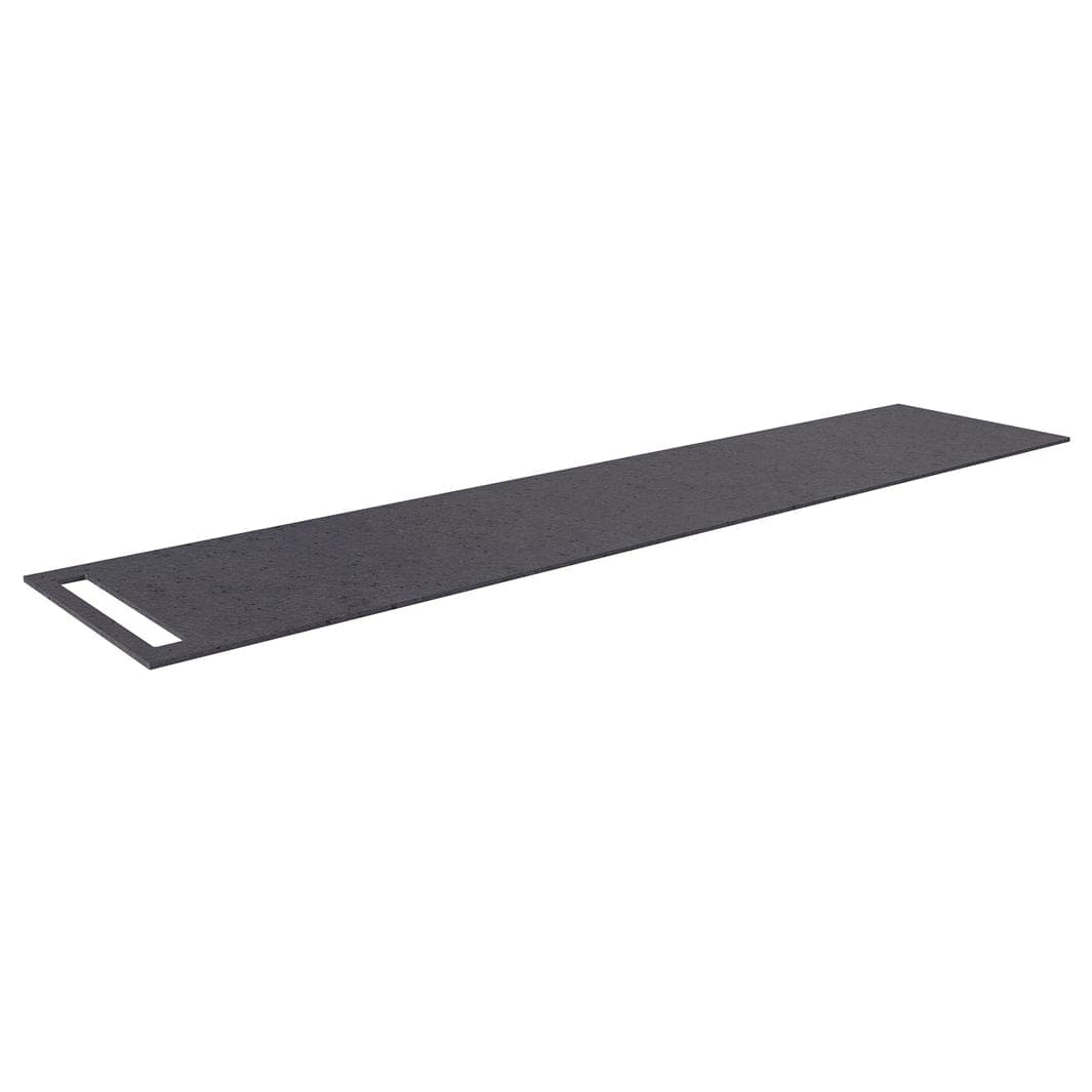 Korsbakken Benkeplate HPL med 1 håndkleholder Antrasitt / 1 side / 210cm Korsbakken Benkeplate bad KO-513419210