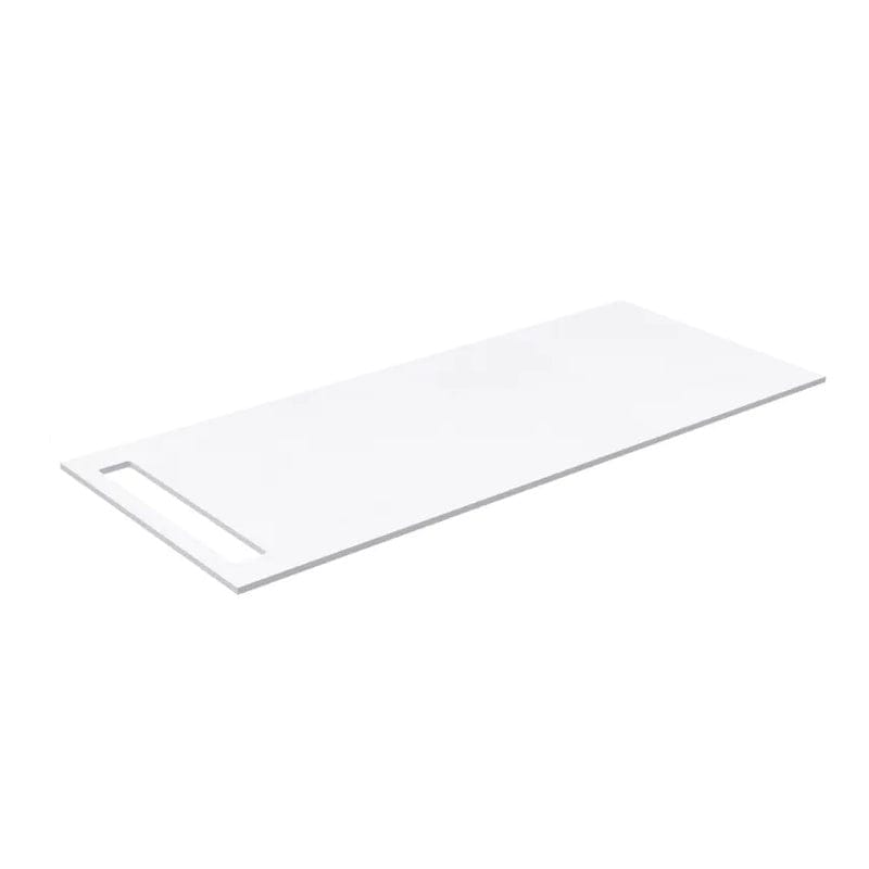 Korsbakken Benkeplate HPL med 1 håndkleholder Hvit matt / 1 side / 110cm Korsbakken Benkeplate bad KO-513402110
