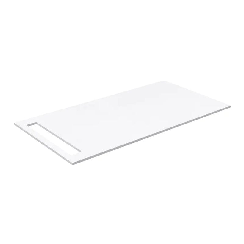 Korsbakken Benkeplate HPL med 1 håndkleholder Hvit matt / 1 side / 90cm Korsbakken Benkeplate bad KO-513402090