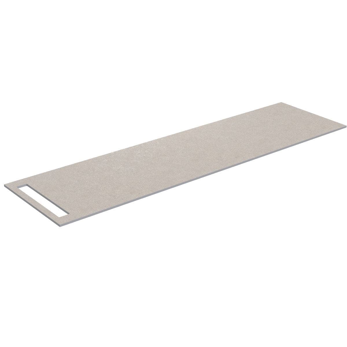 Korsbakken Benkeplate HPL med 1 håndkleholder Sand / 1 side / 130cm Korsbakken Benkeplate bad KO-513480130