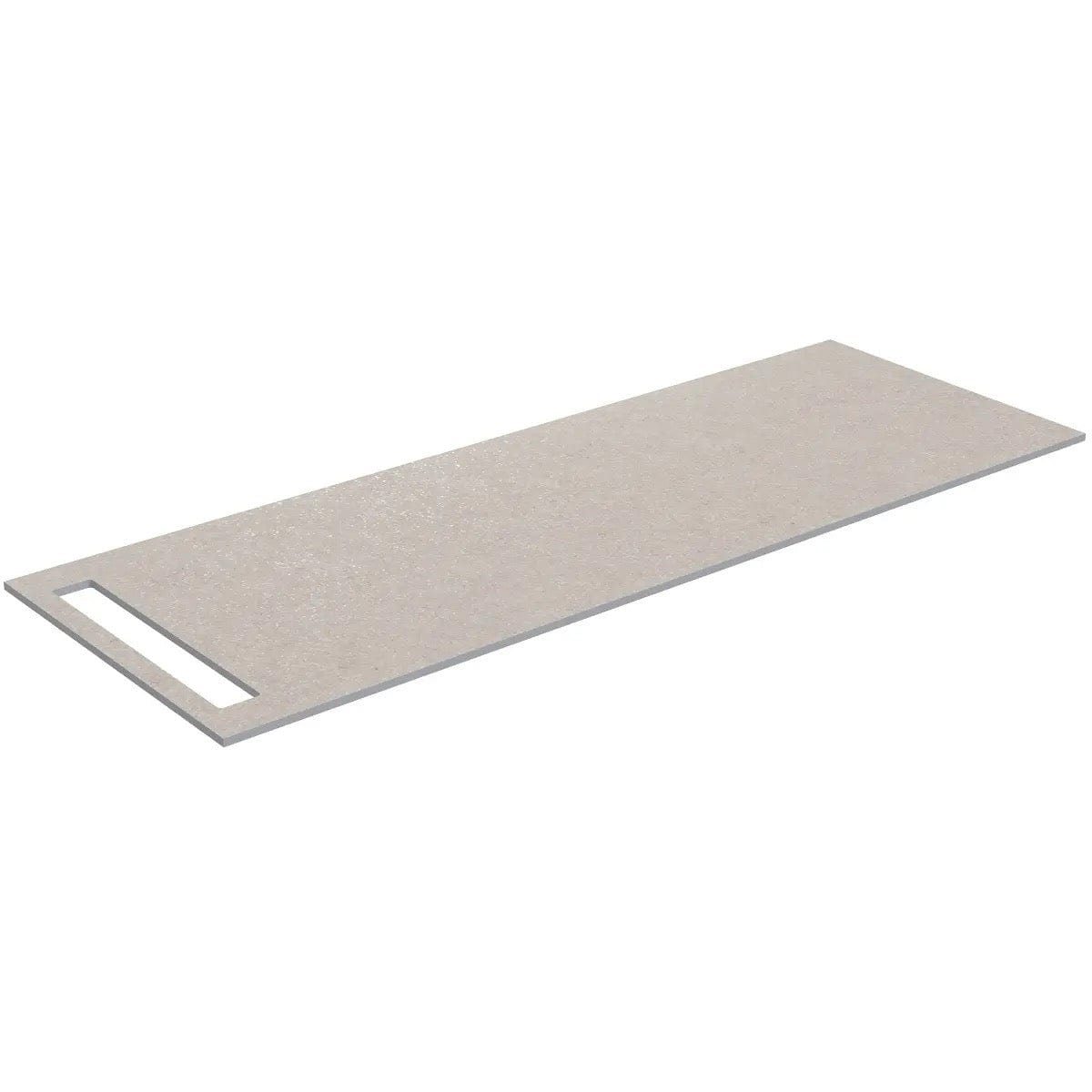 Korsbakken Benkeplate HPL med 1 håndkleholder Sand / 1 side / 130cm Korsbakken Benkeplate bad KO-513480130