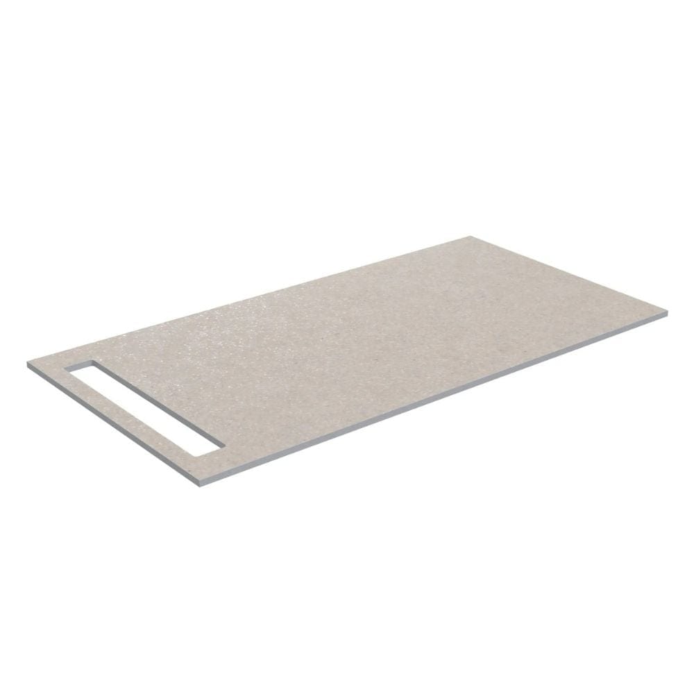 Korsbakken Benkeplate HPL med 1 håndkleholder Sand / 1 side / 90cm Korsbakken Benkeplate bad KO-513480090